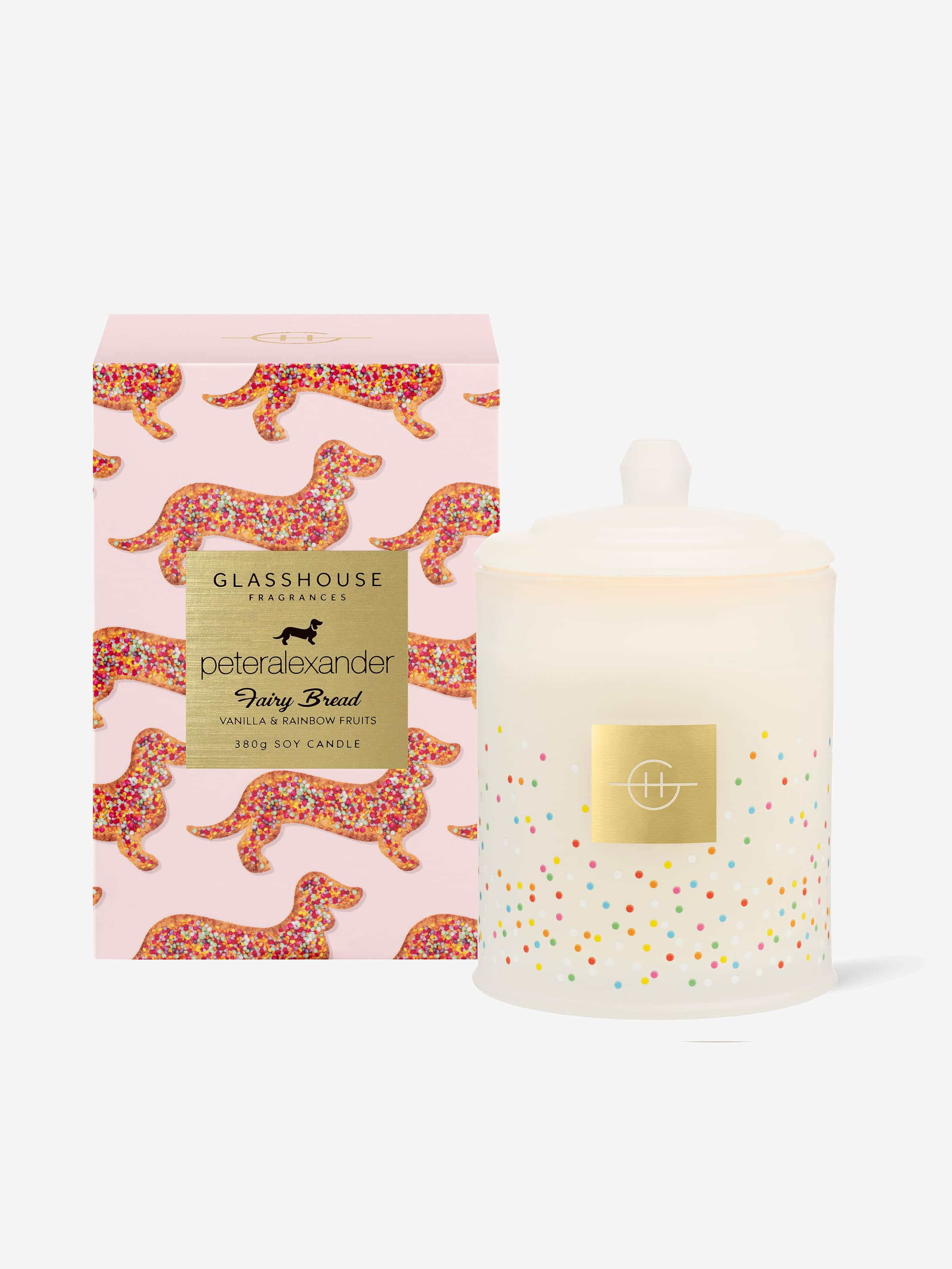 Glasshouse Fragrances Limited Edition Fairy Bread 380G Candle