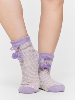 Lilac Stripe Chunky Sock