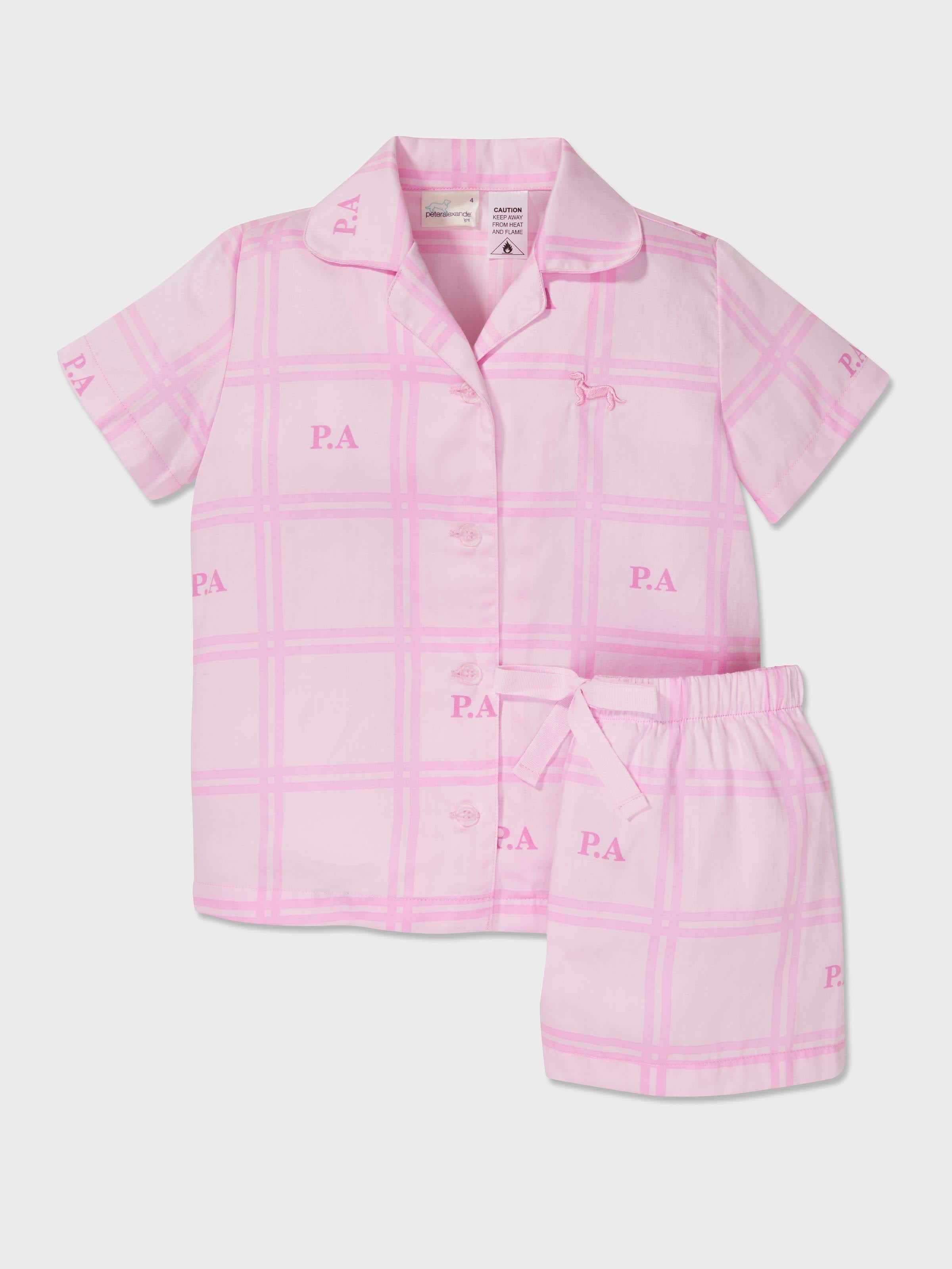 Girls Pink P.A. Check Classic Pj Set Peter Alexander Online