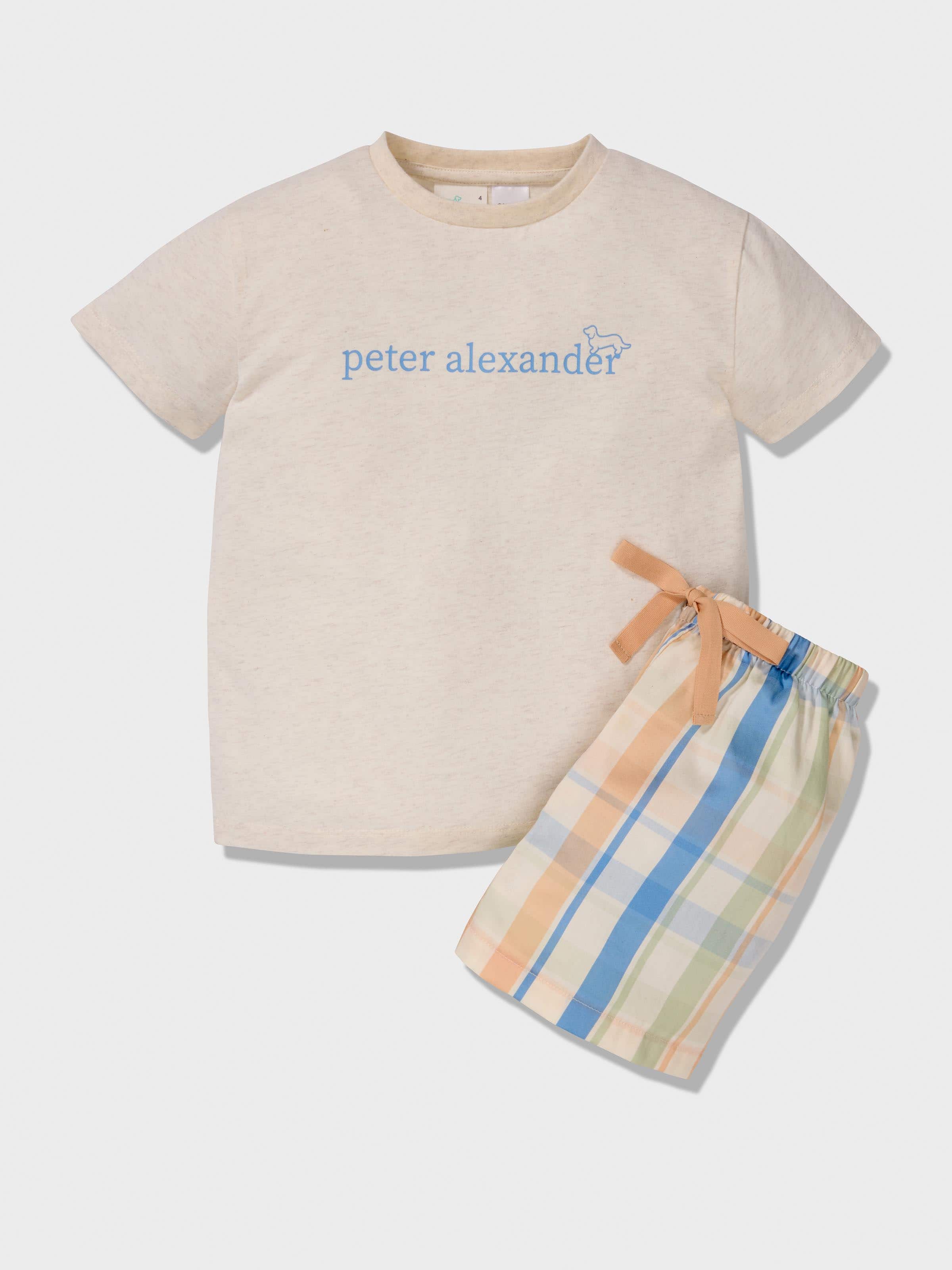 Boys Check Short Pj Set