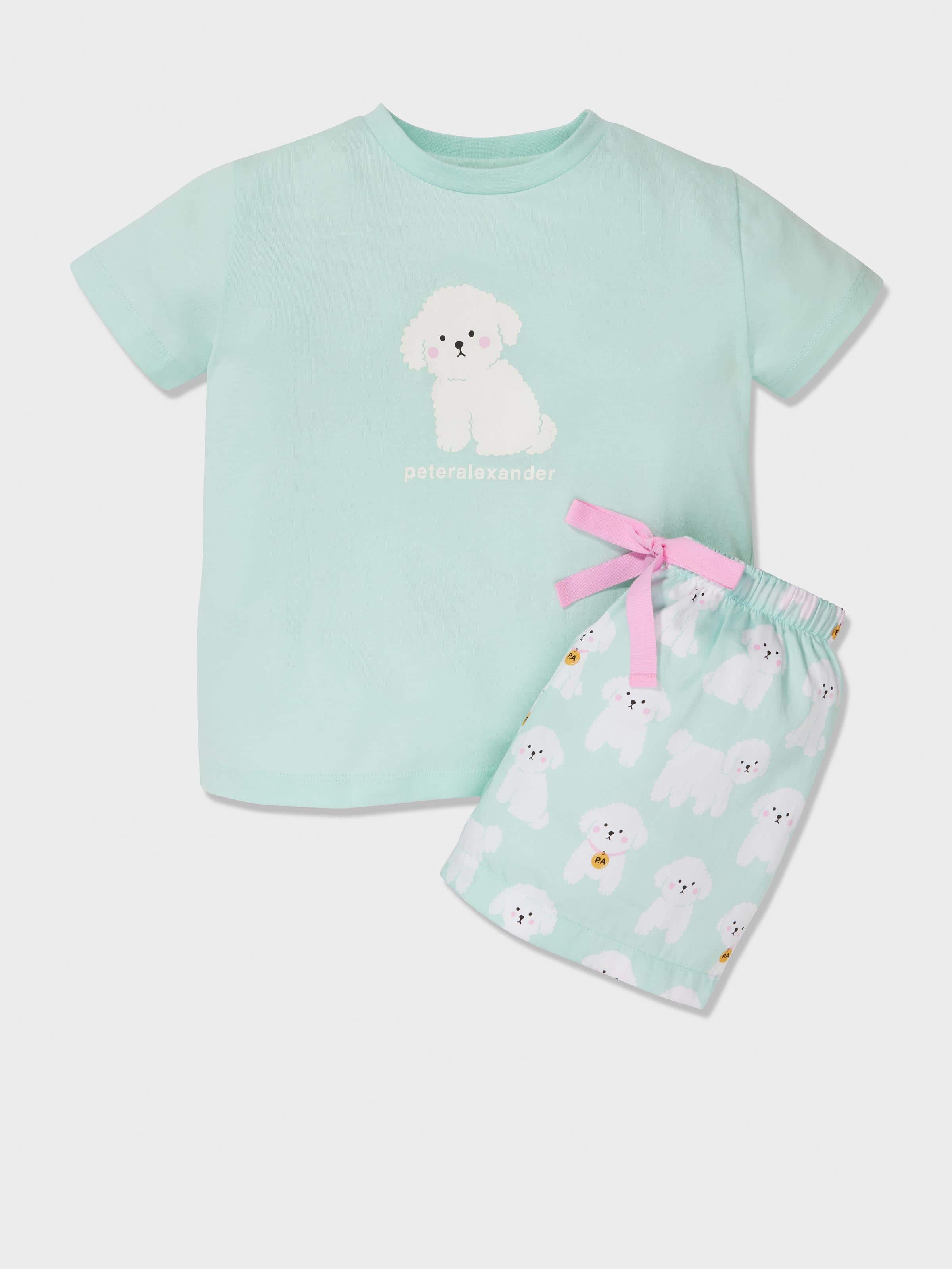 Jnr Girls Puppy Print Pj Set