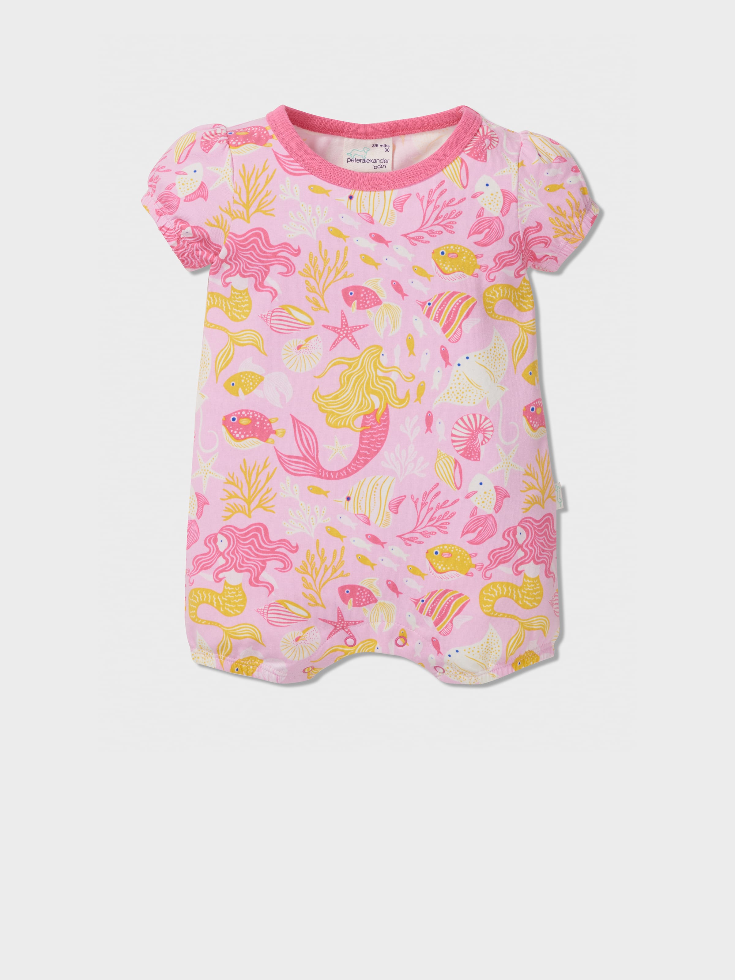 Baby Mermaid Print Romper