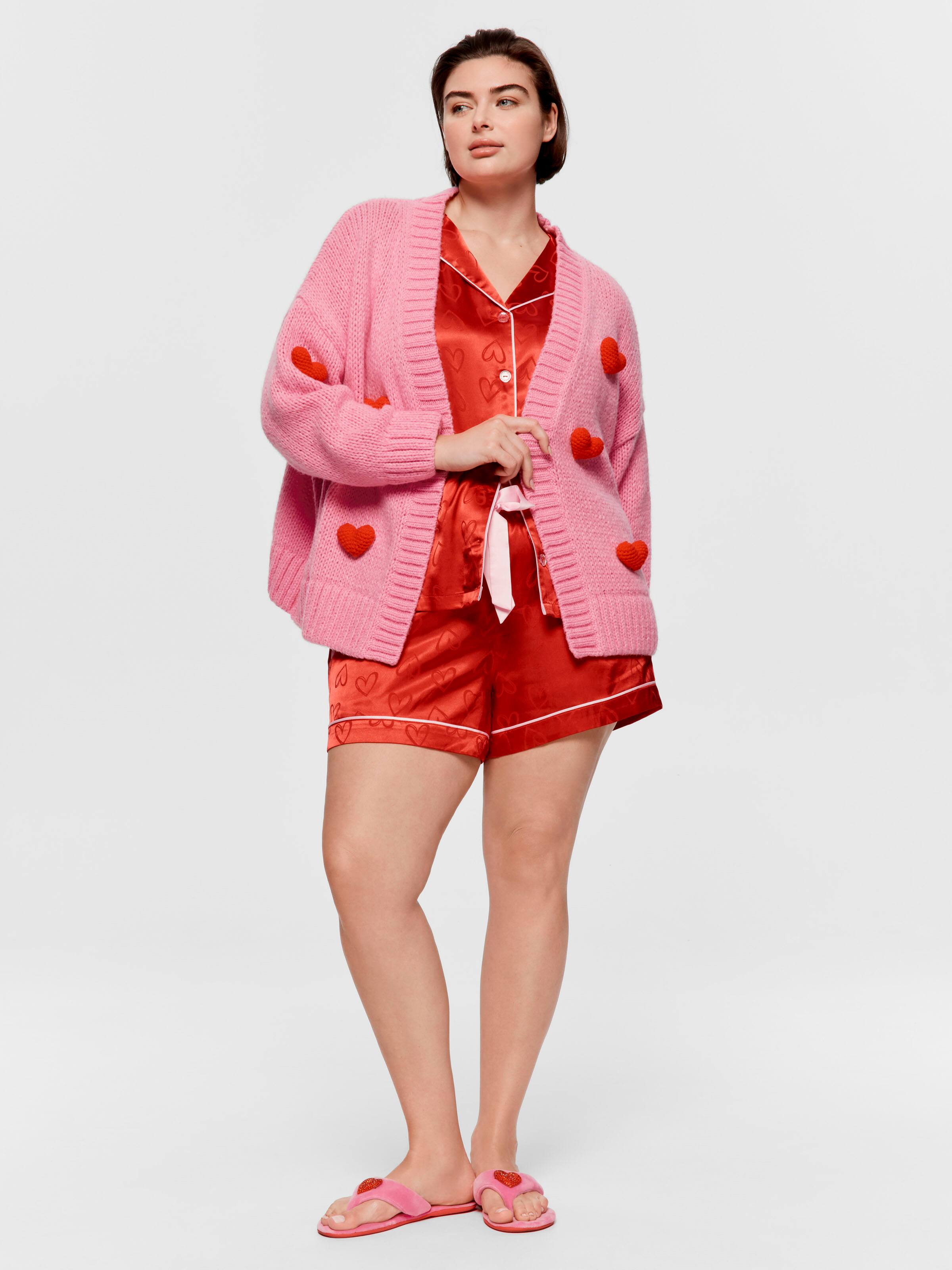 P.A. Plus Knit Heart Cardi