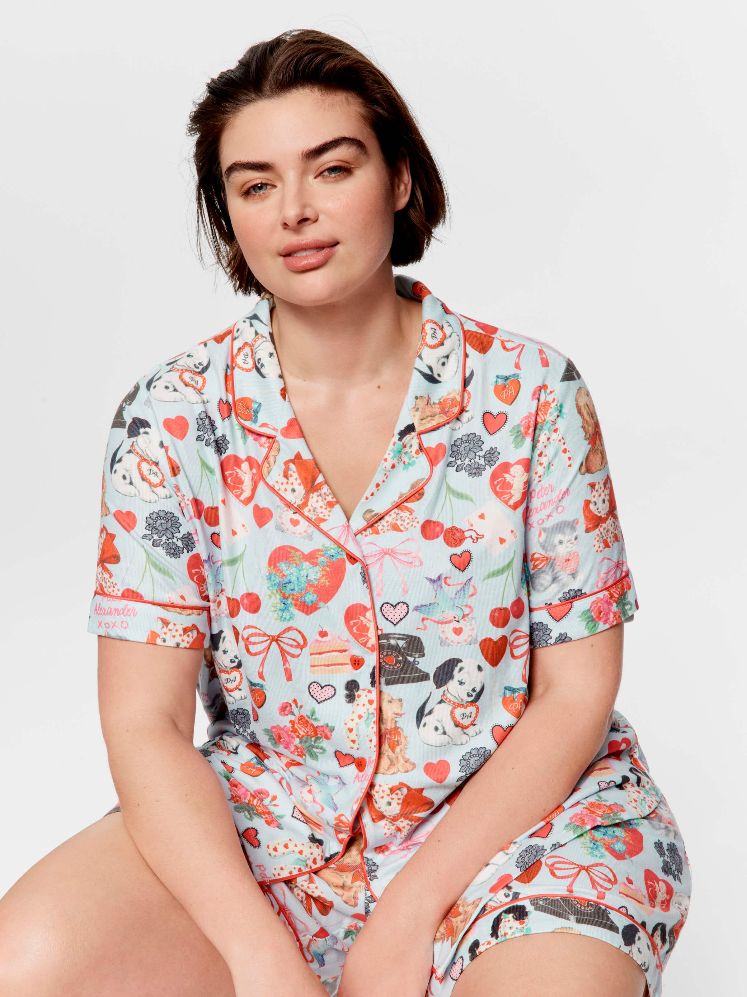 P.A. Plus Kitsch Plush Shortie Pj Set