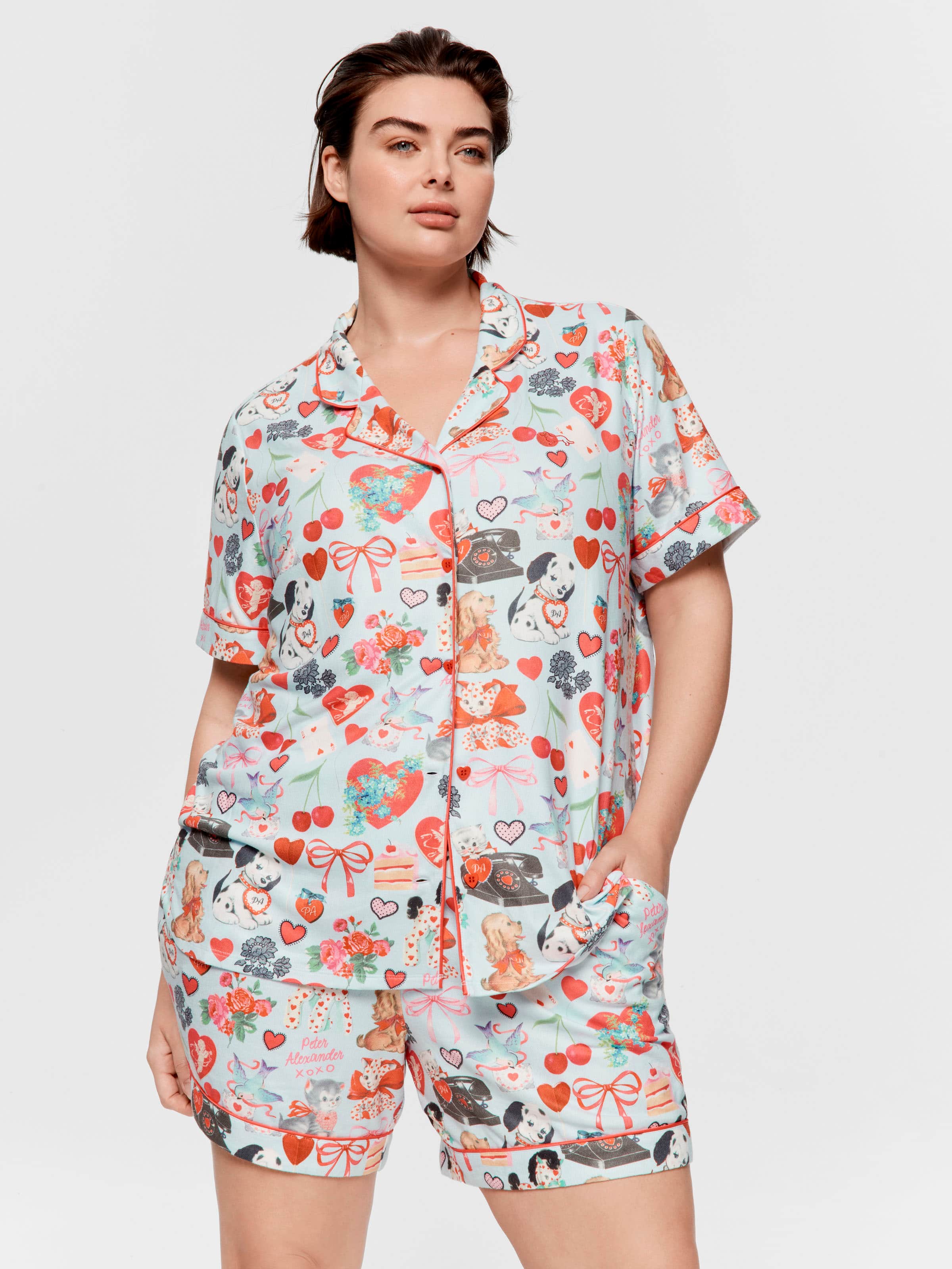 P.A. Plus Kitsch Plush Shortie Pj Set