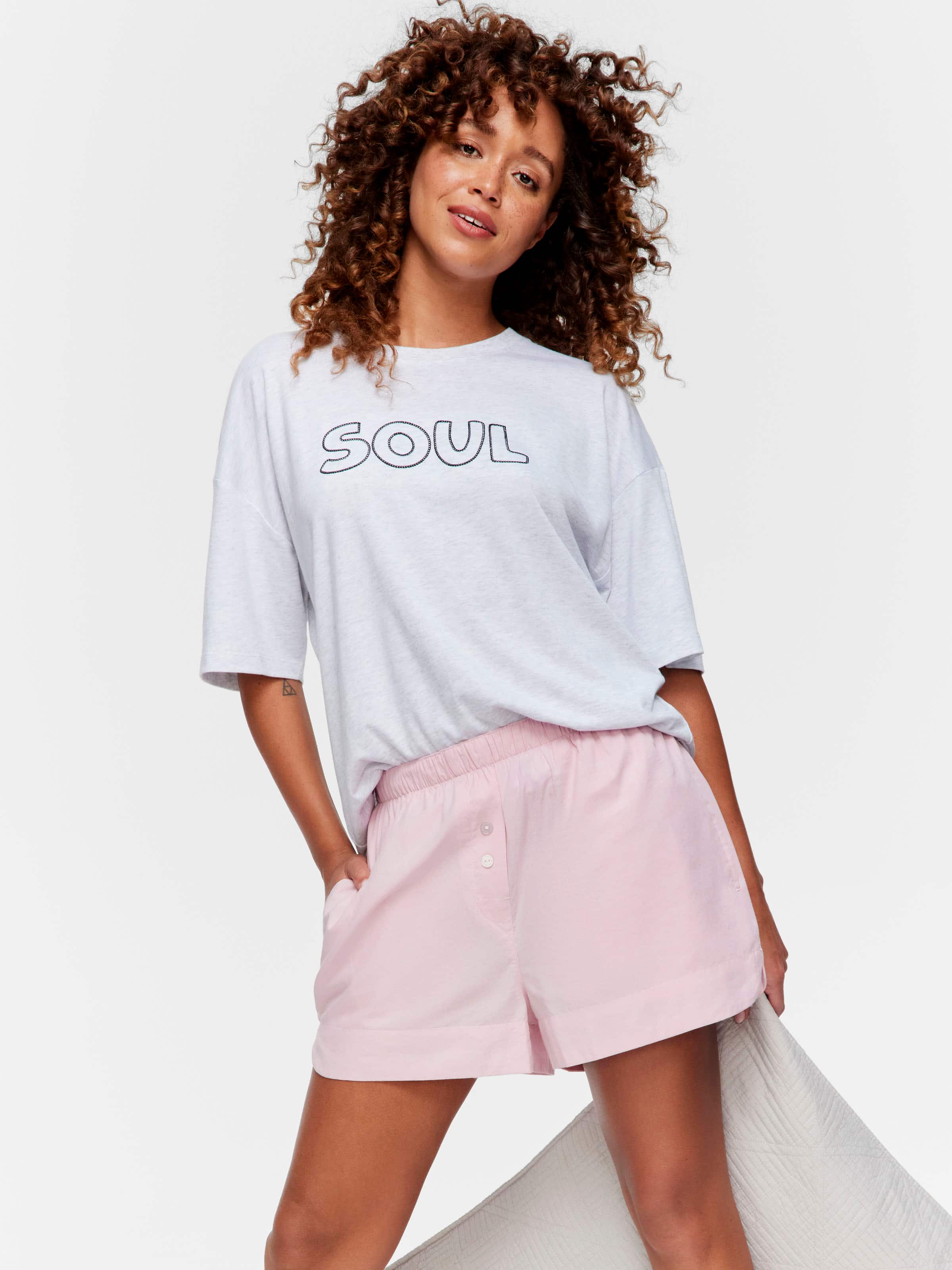 Ladies Pink Boxer Short