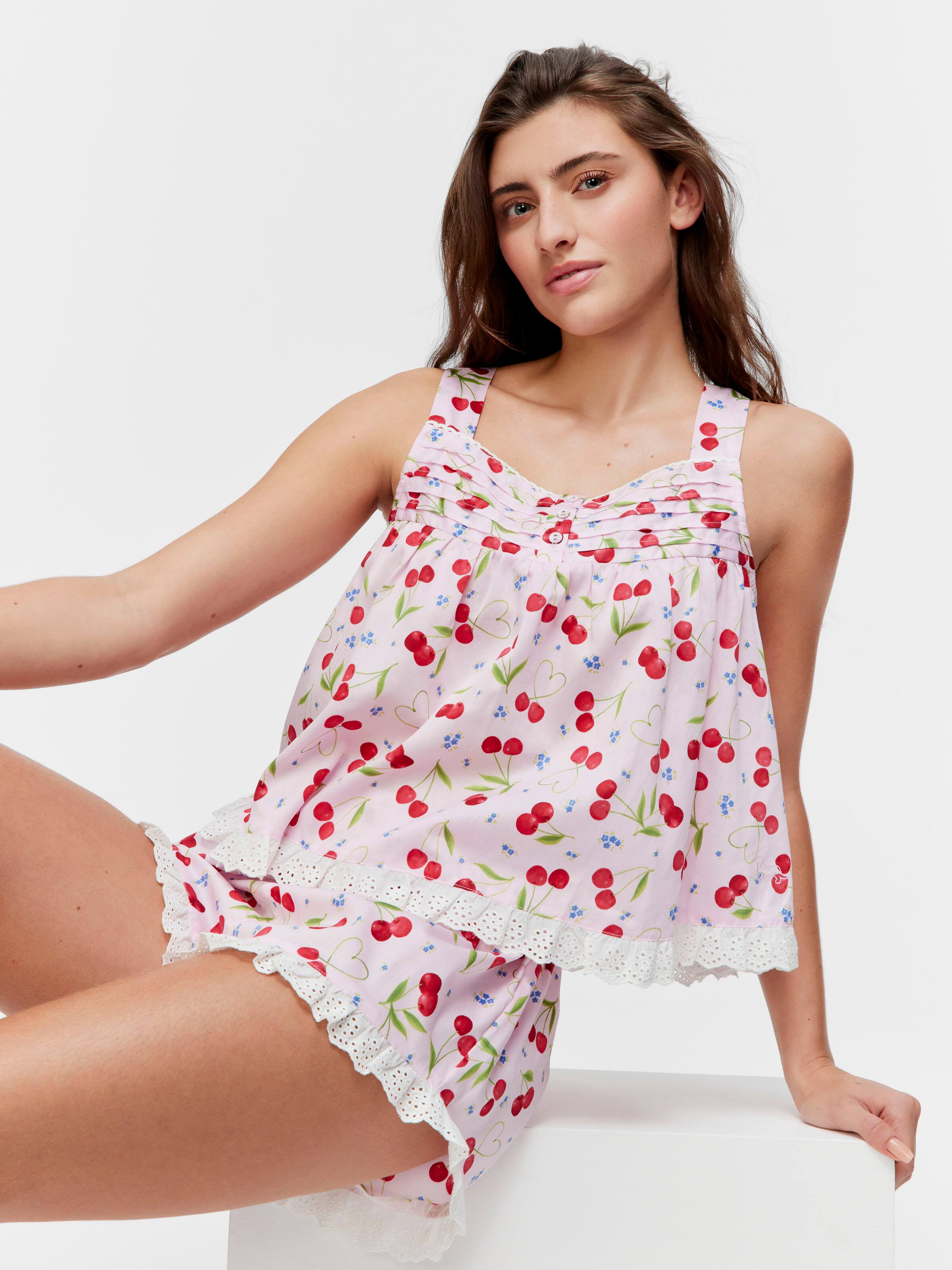 Cute Cherry Cami Pj Set