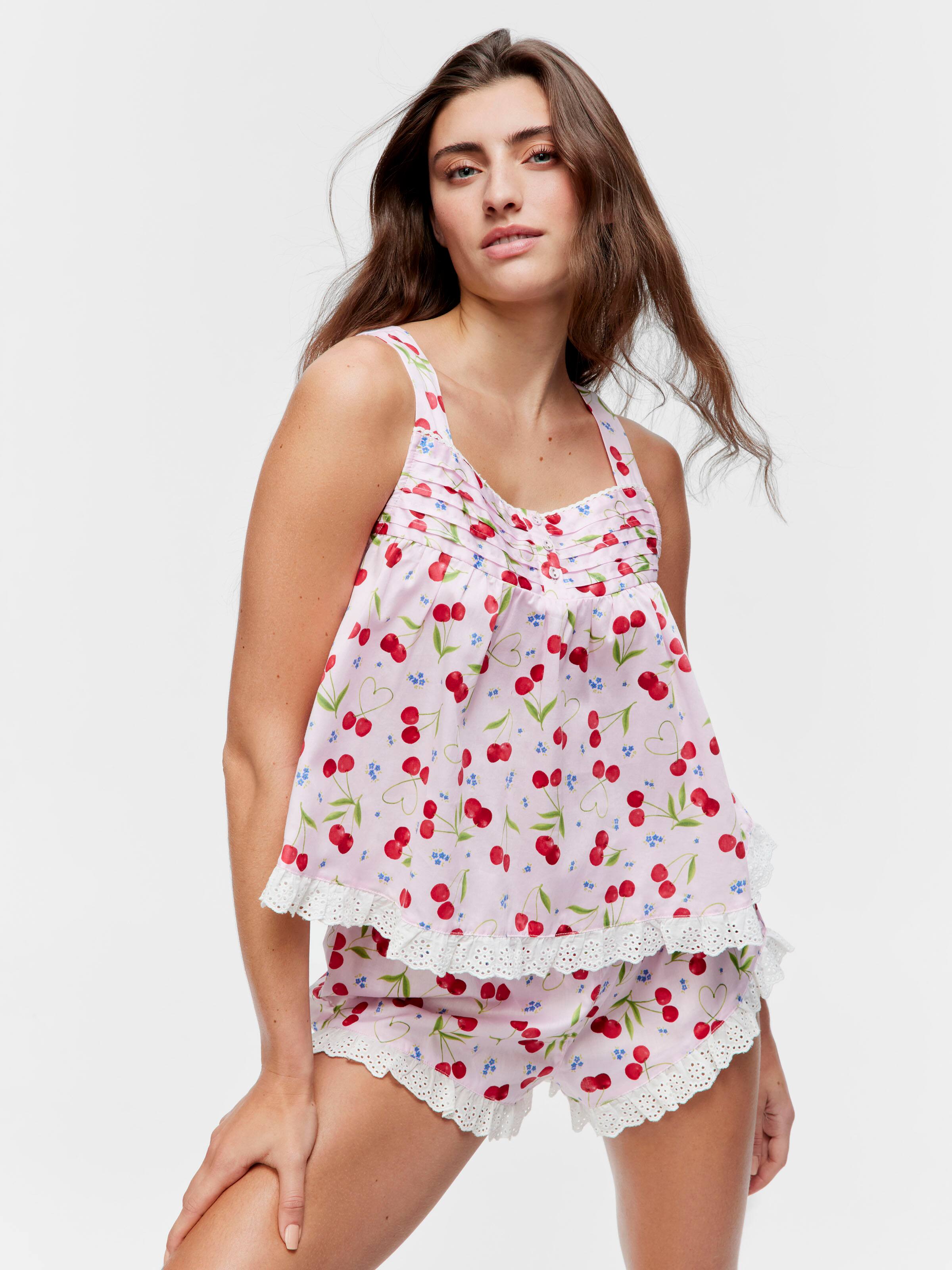Cute Cherry Cami Pj Set