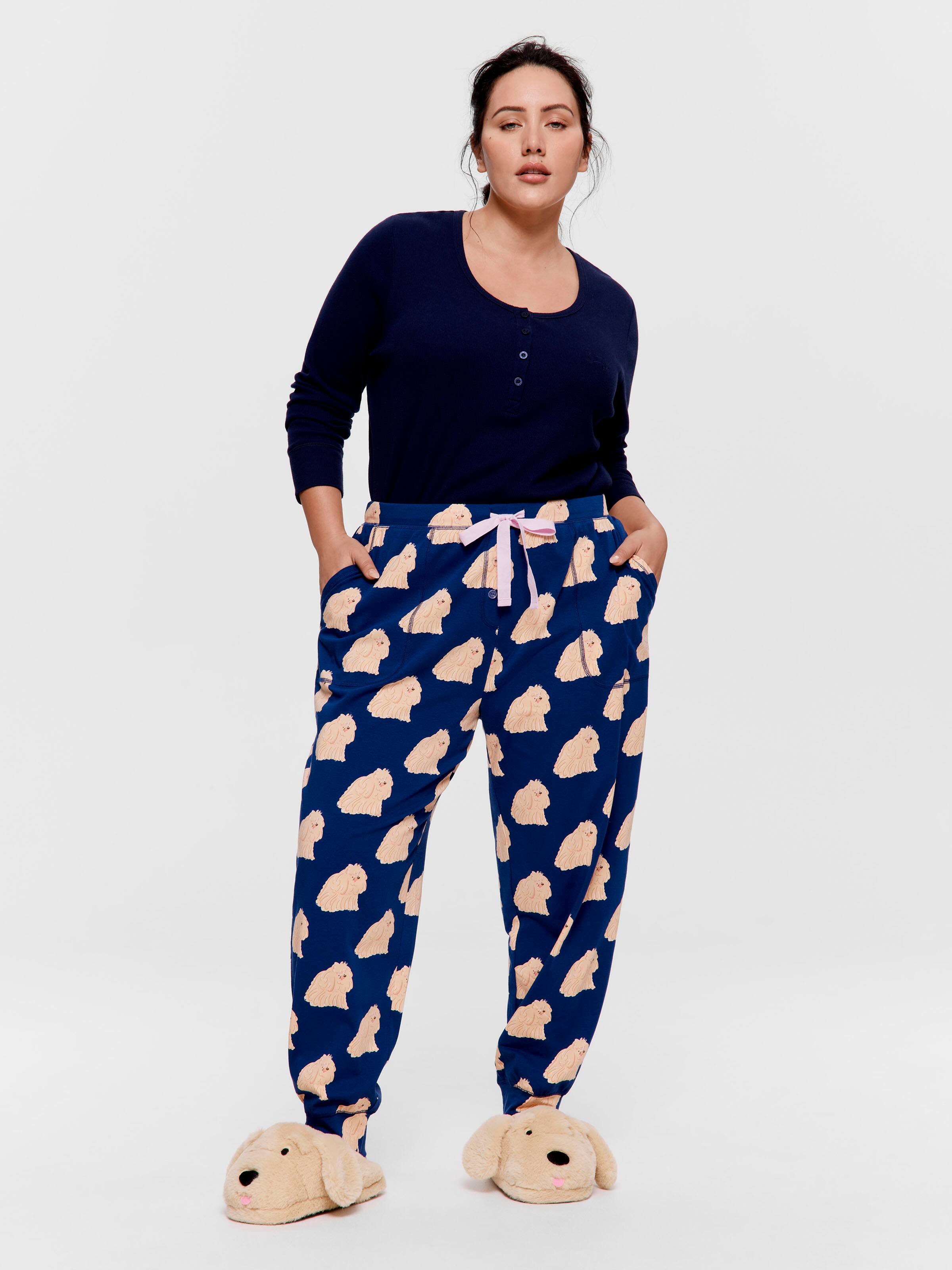 P.A. Plus Navy Dog Easy Pj Pant