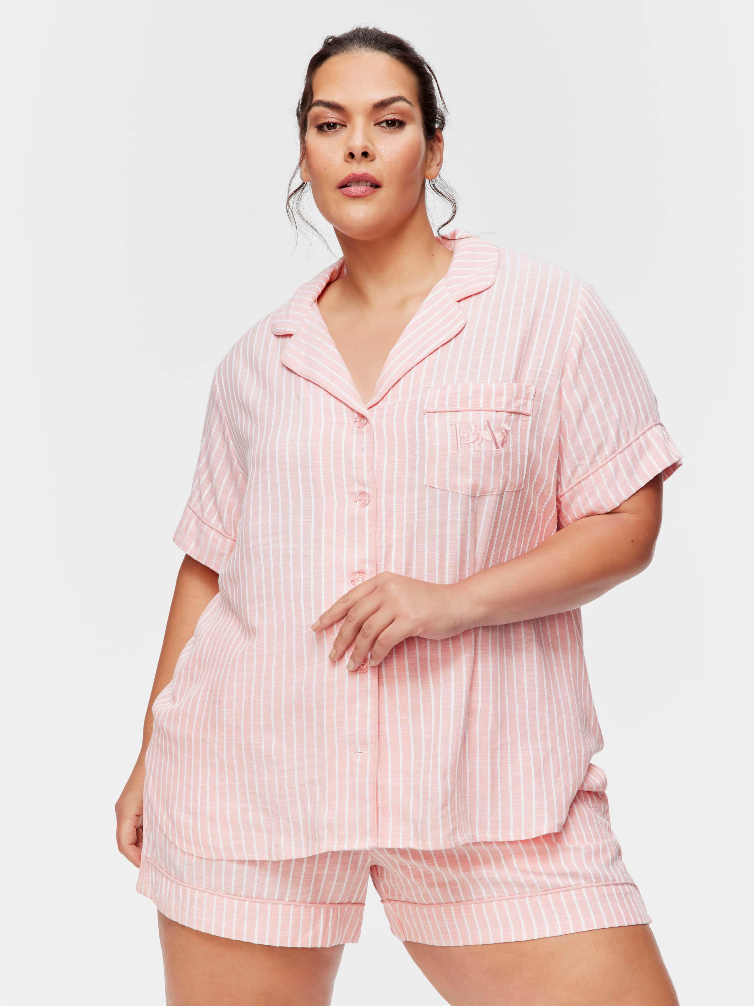 P.A. Plus Pink Viscose Dobby Short Sleeve Shirt