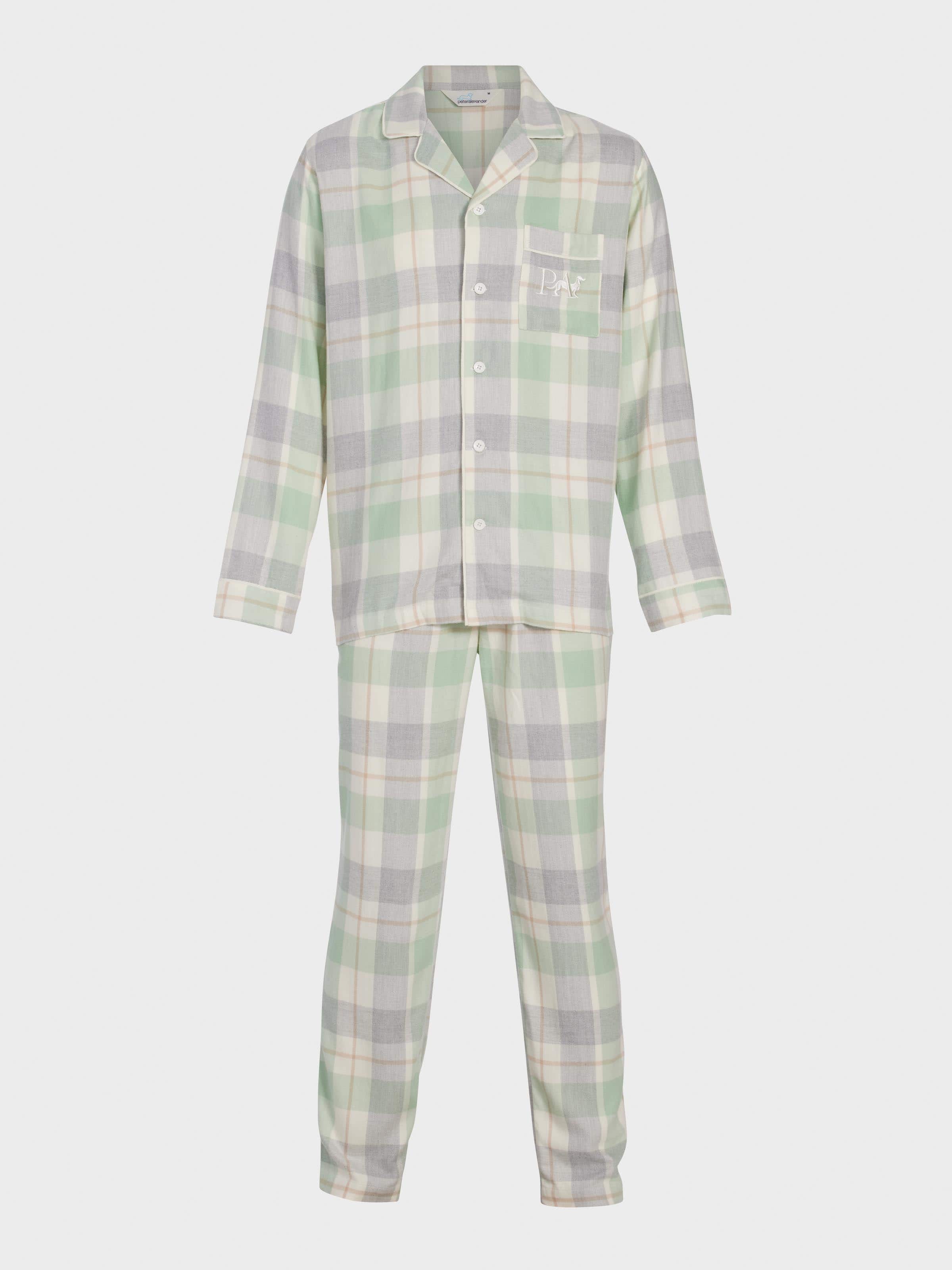 Image for Mint Check Bamboo Flannelette Long Sleeve Pj Set from JustGroupNZ