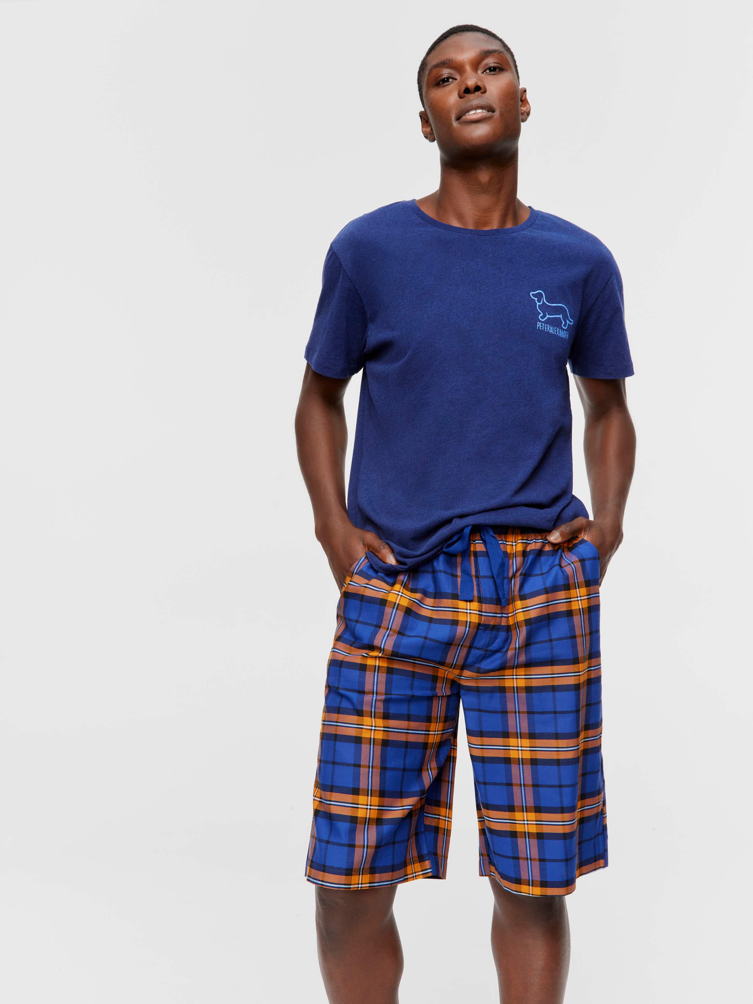 Image for Navy Check Long Short from JustGroupNZ