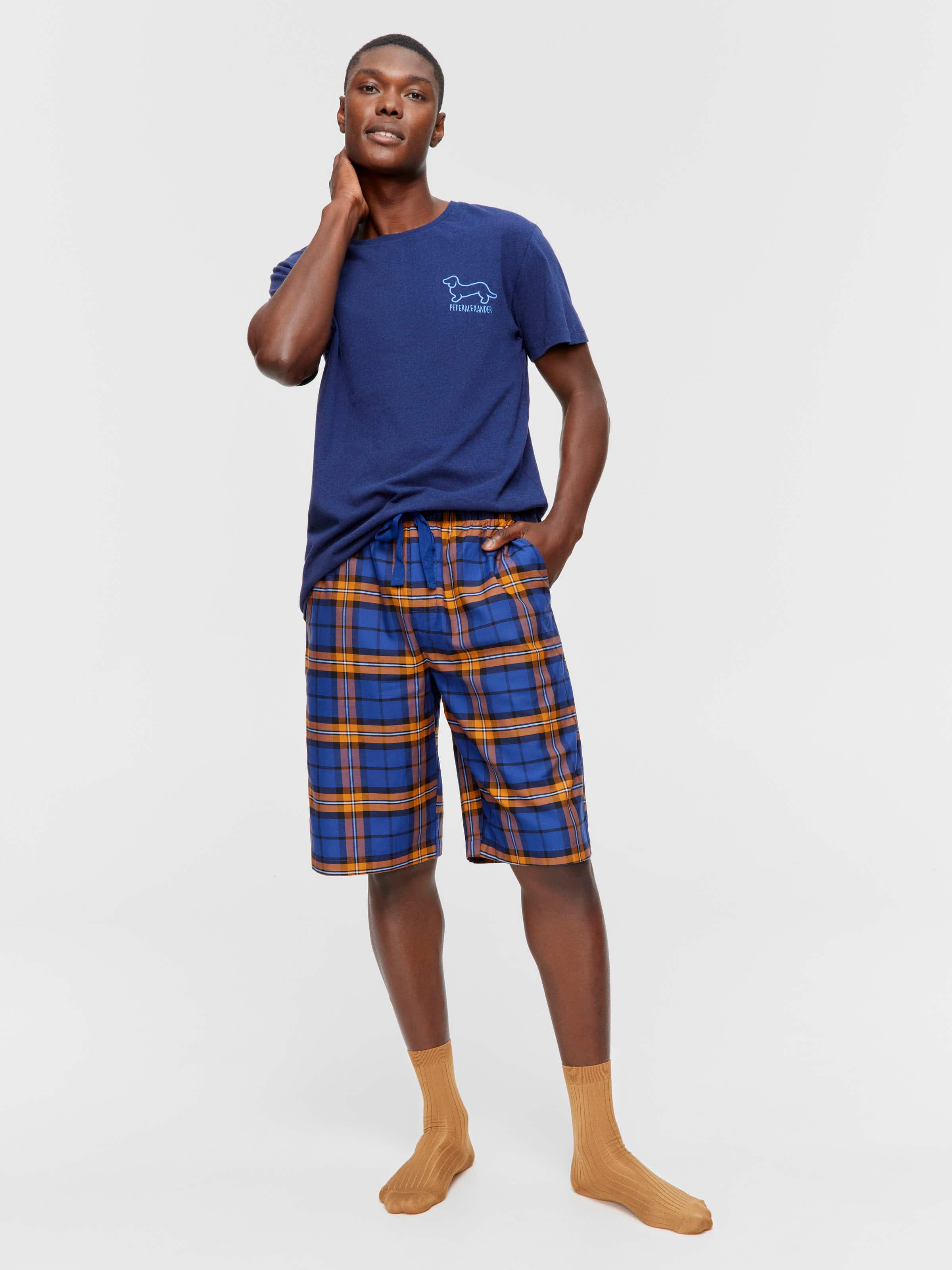 Image for Navy Check Long Short from JustGroupNZ