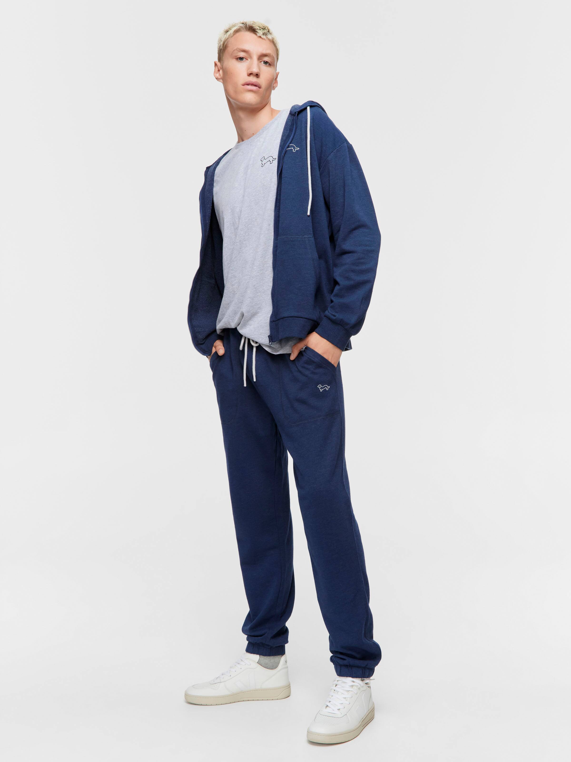 Navy Fleece Track Pant