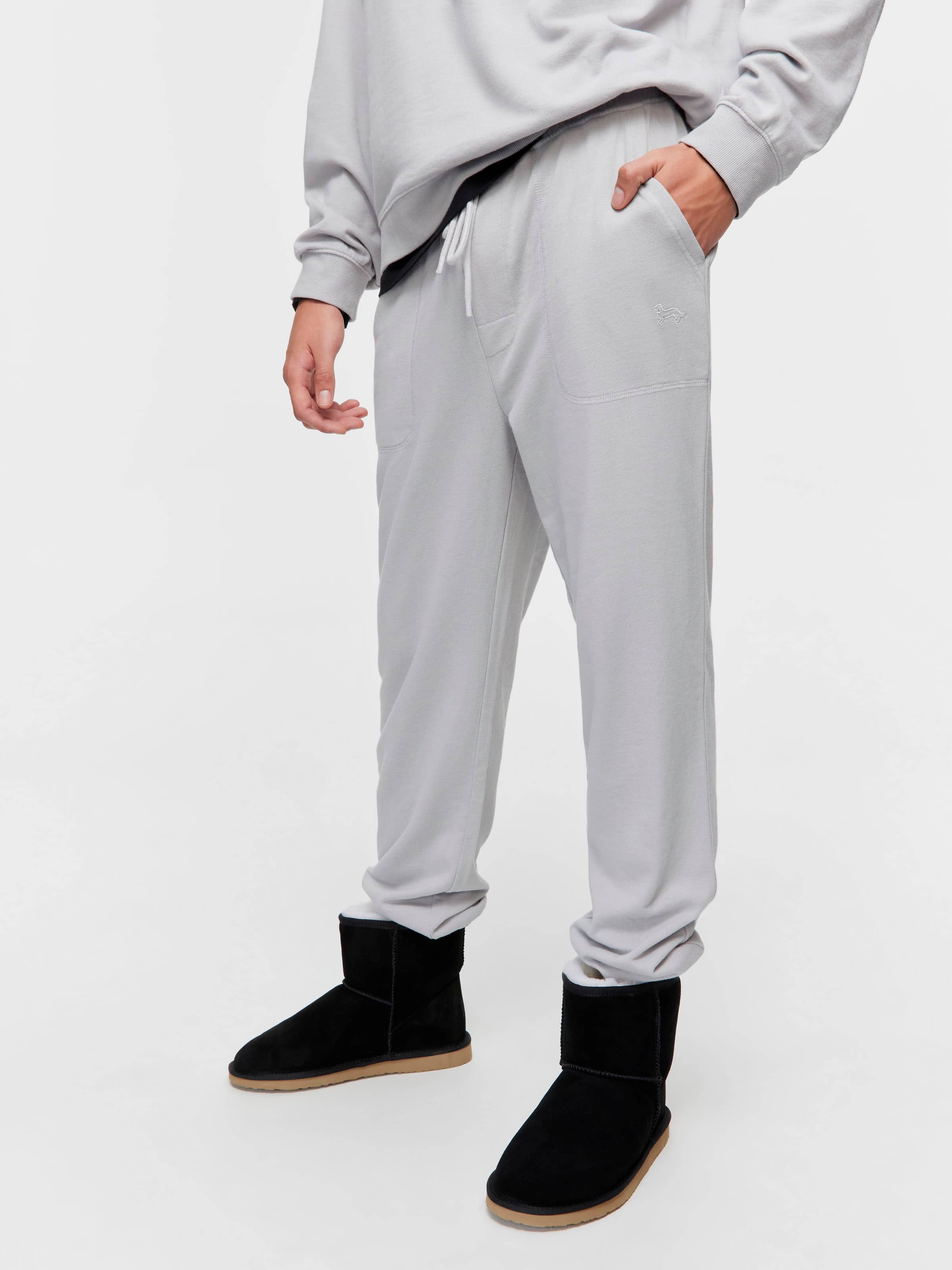 Grey Fleece Track Pant