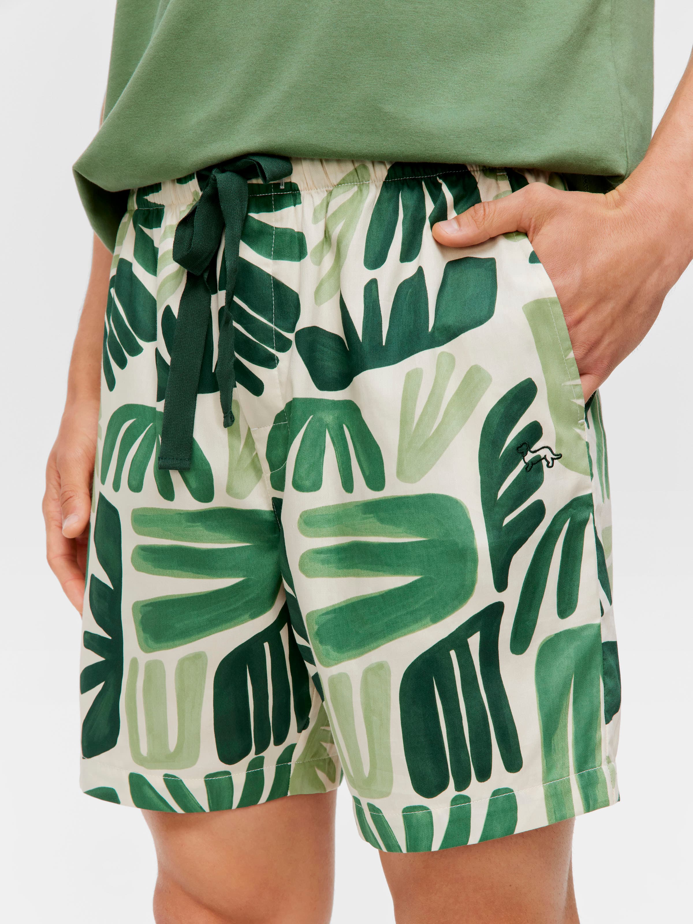 Geo Palm Mid Short