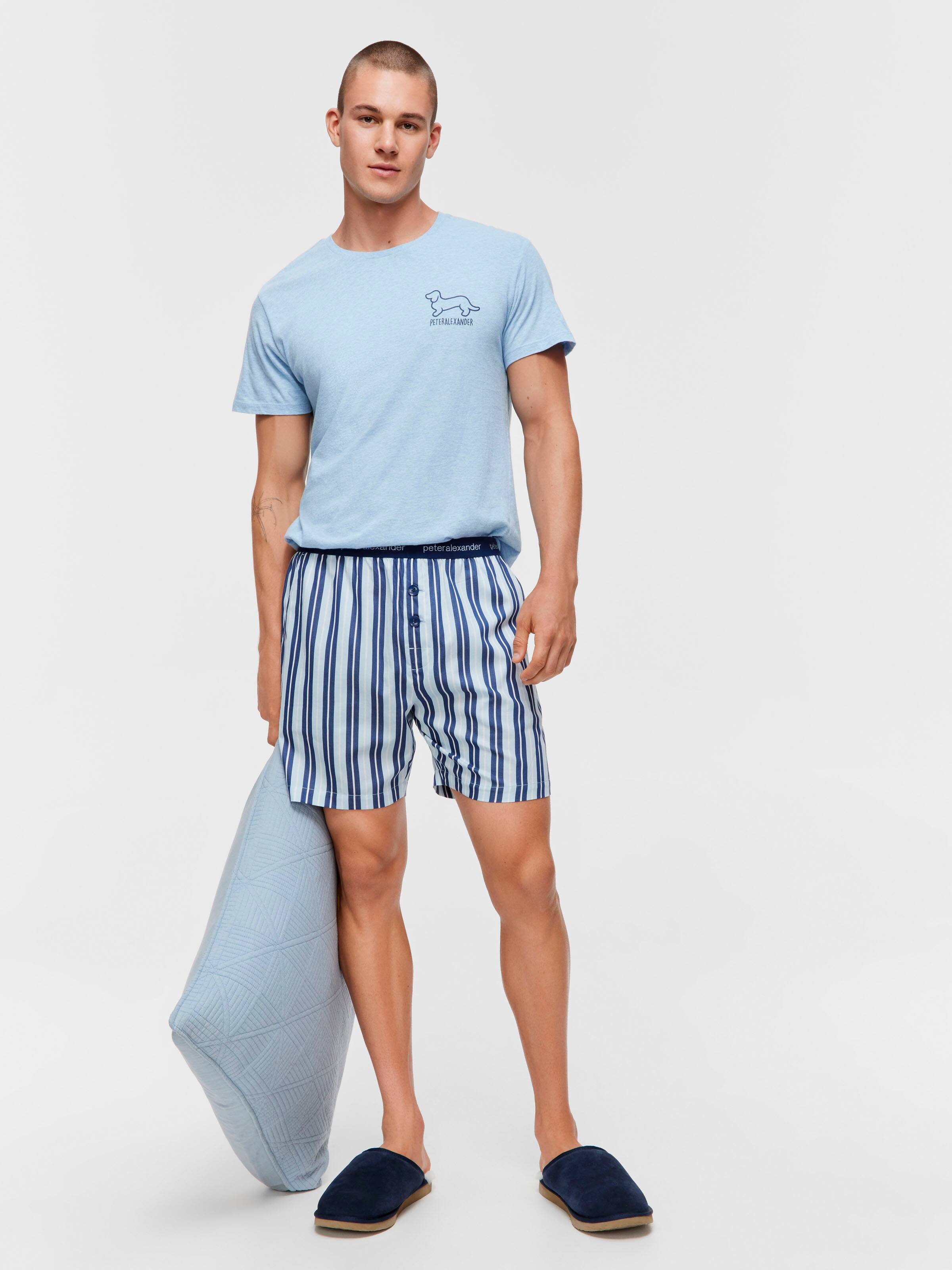 Blue Stripe Mid Short