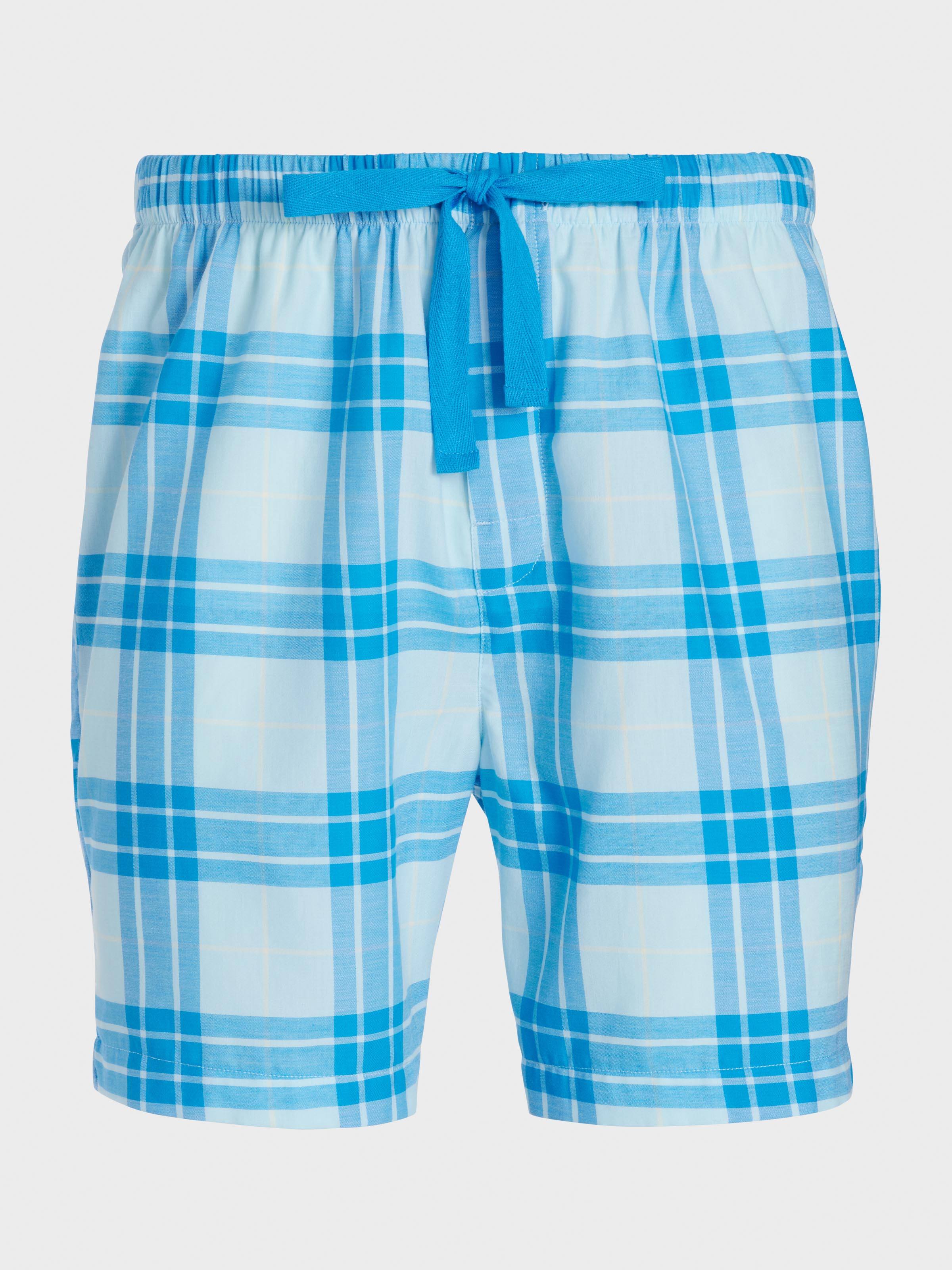 Image for Blue  Windowpane Mid Short from JustGroupNZ