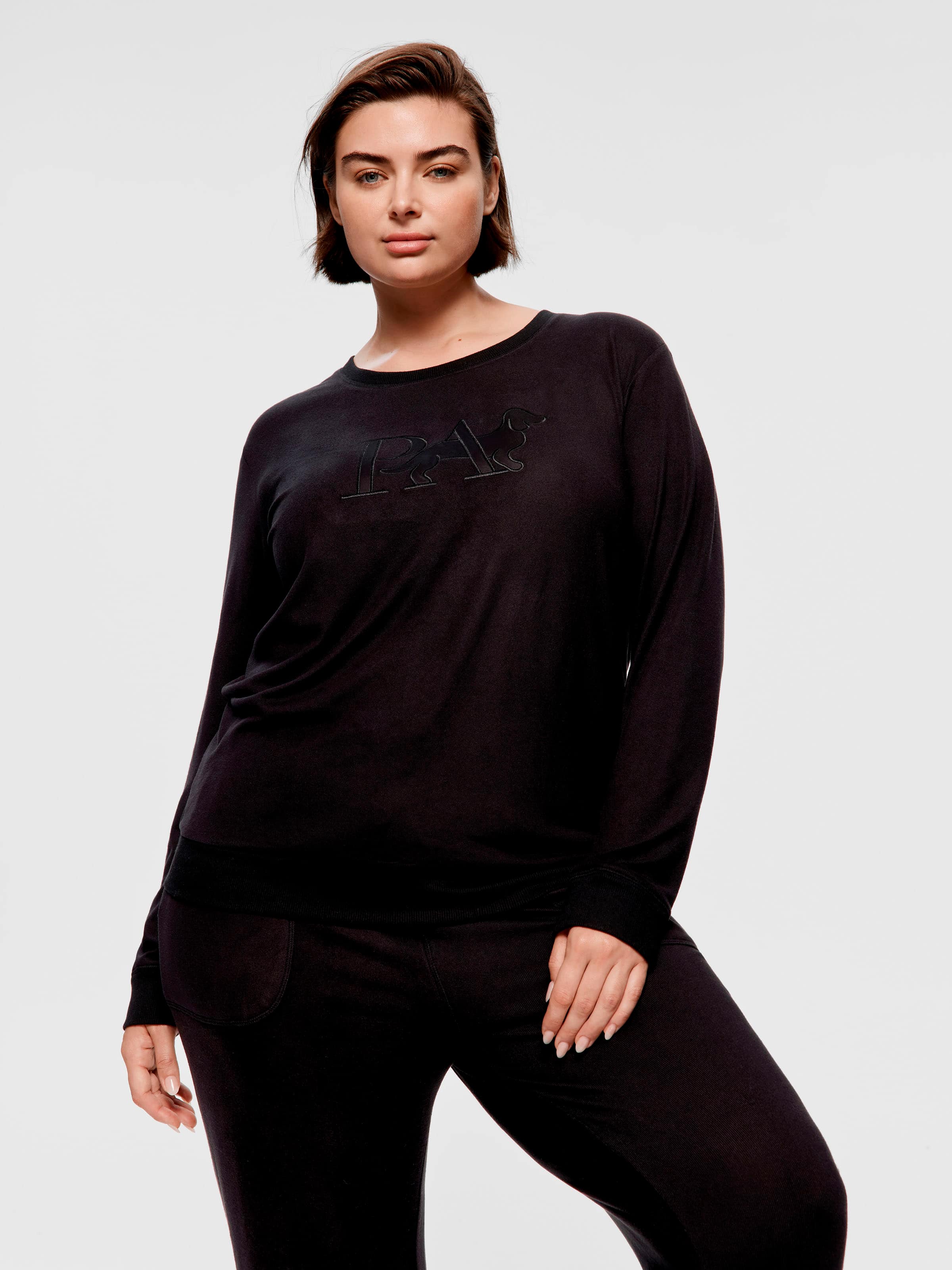 P.A. Plus Black Plush Sweater