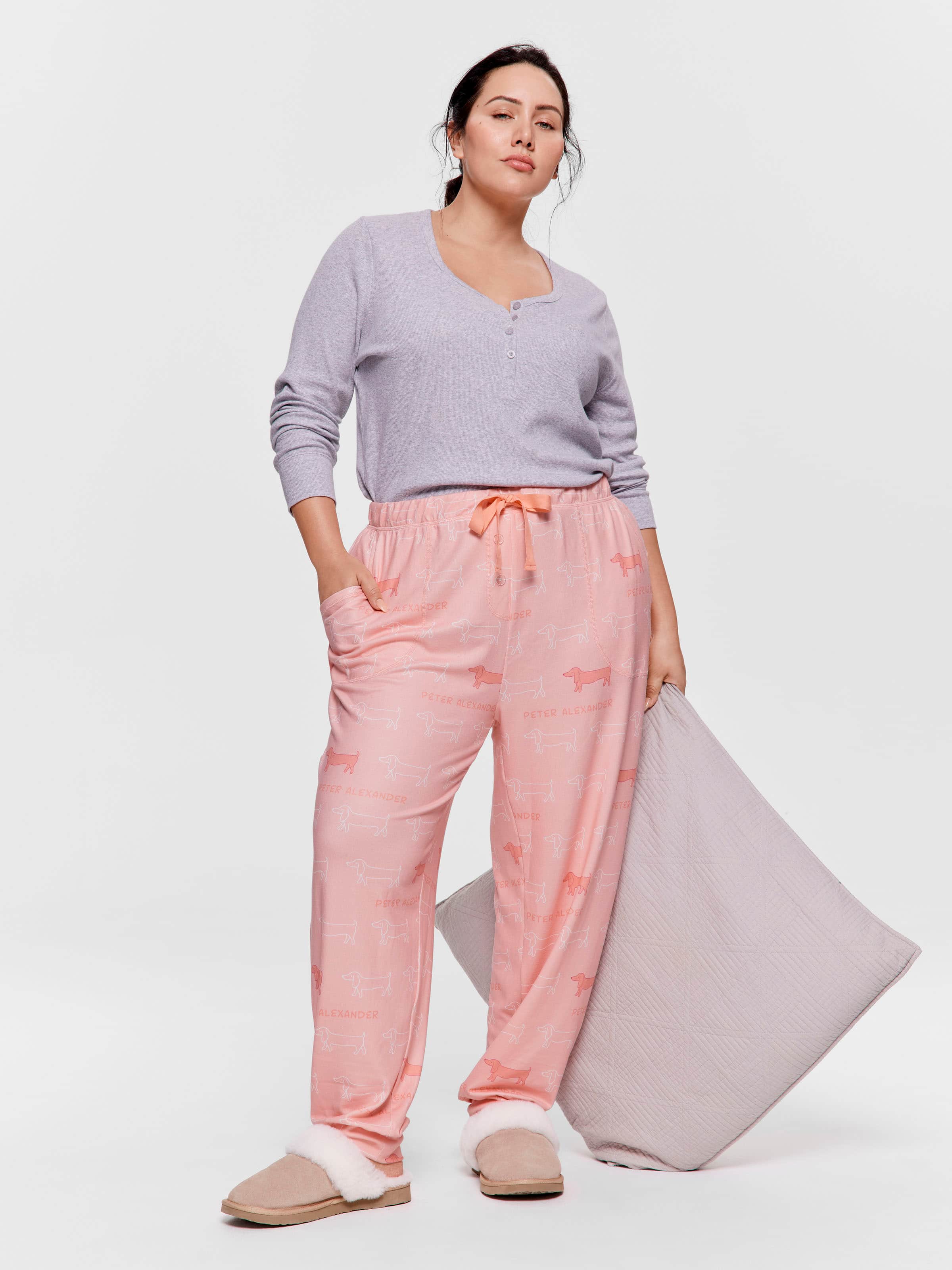 P.A. Plus Plush Peach Logo Easy Pj Pant