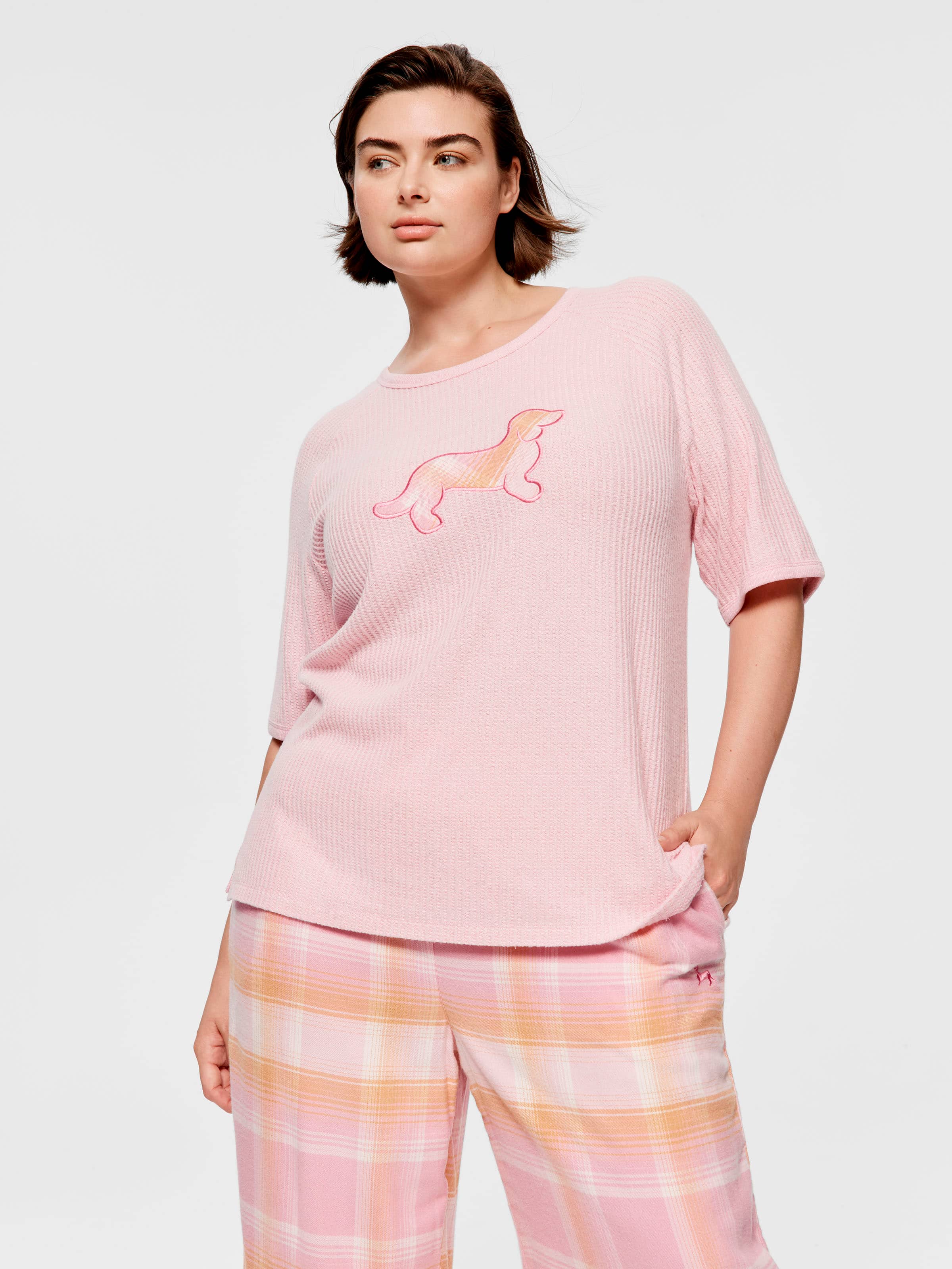 P.A. Plus Waffle Penny Brushed Oversized Tee