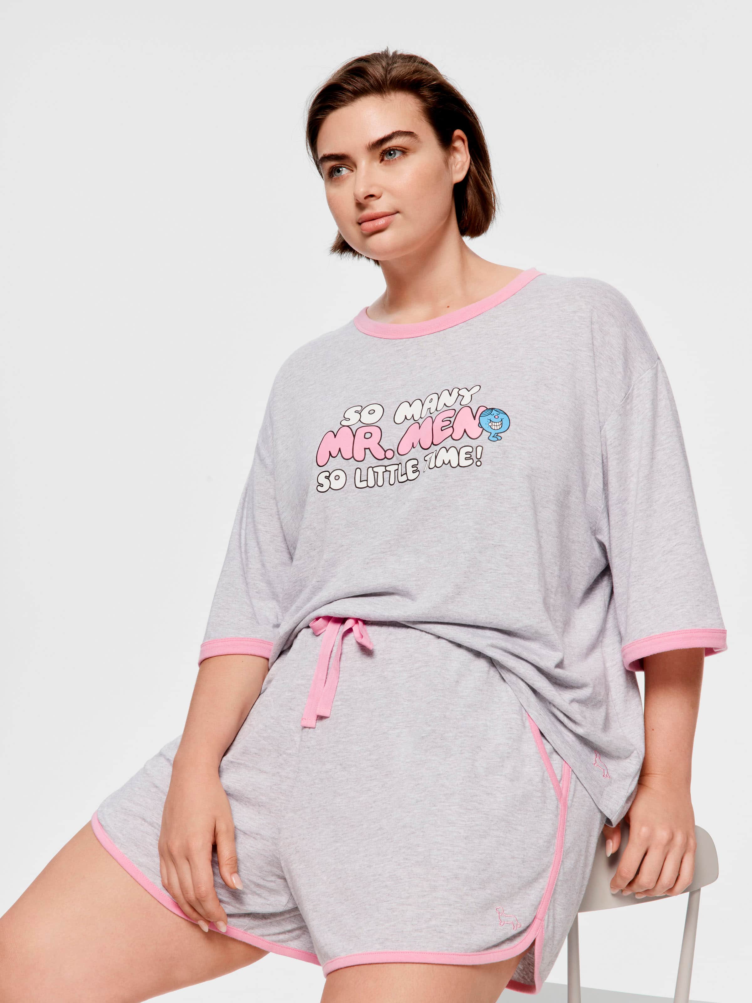 P.A. Plus Grey Mid Sporty Short