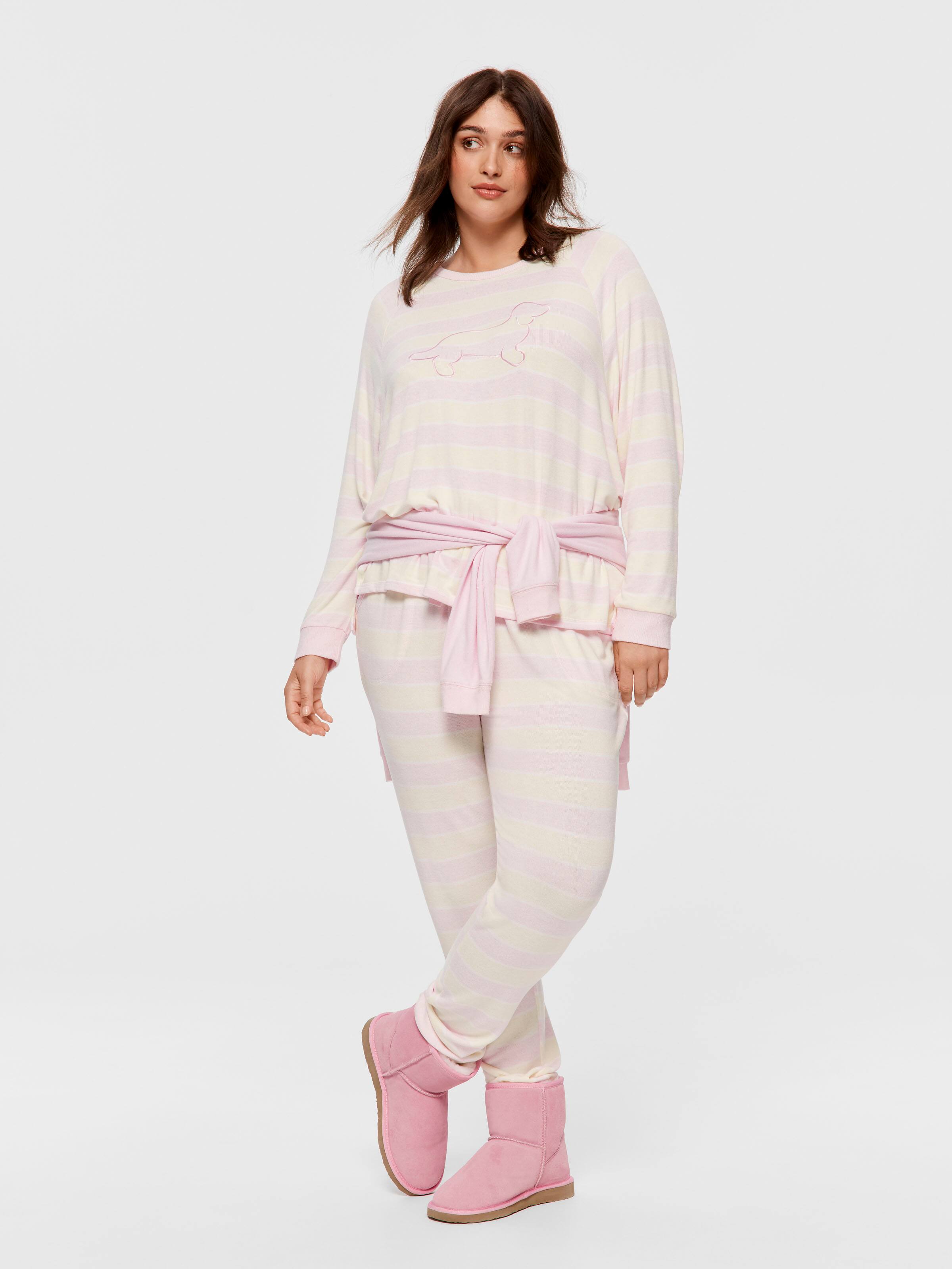 P.A. Plus Pastel Fuzzy Tapered Pj Pant