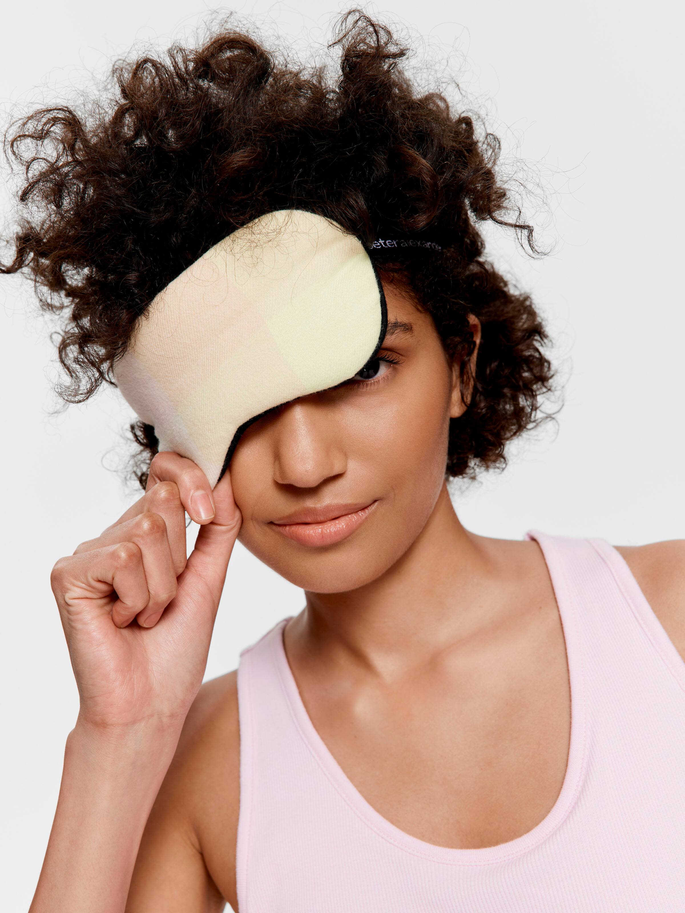 Coloured Check Eye Mask