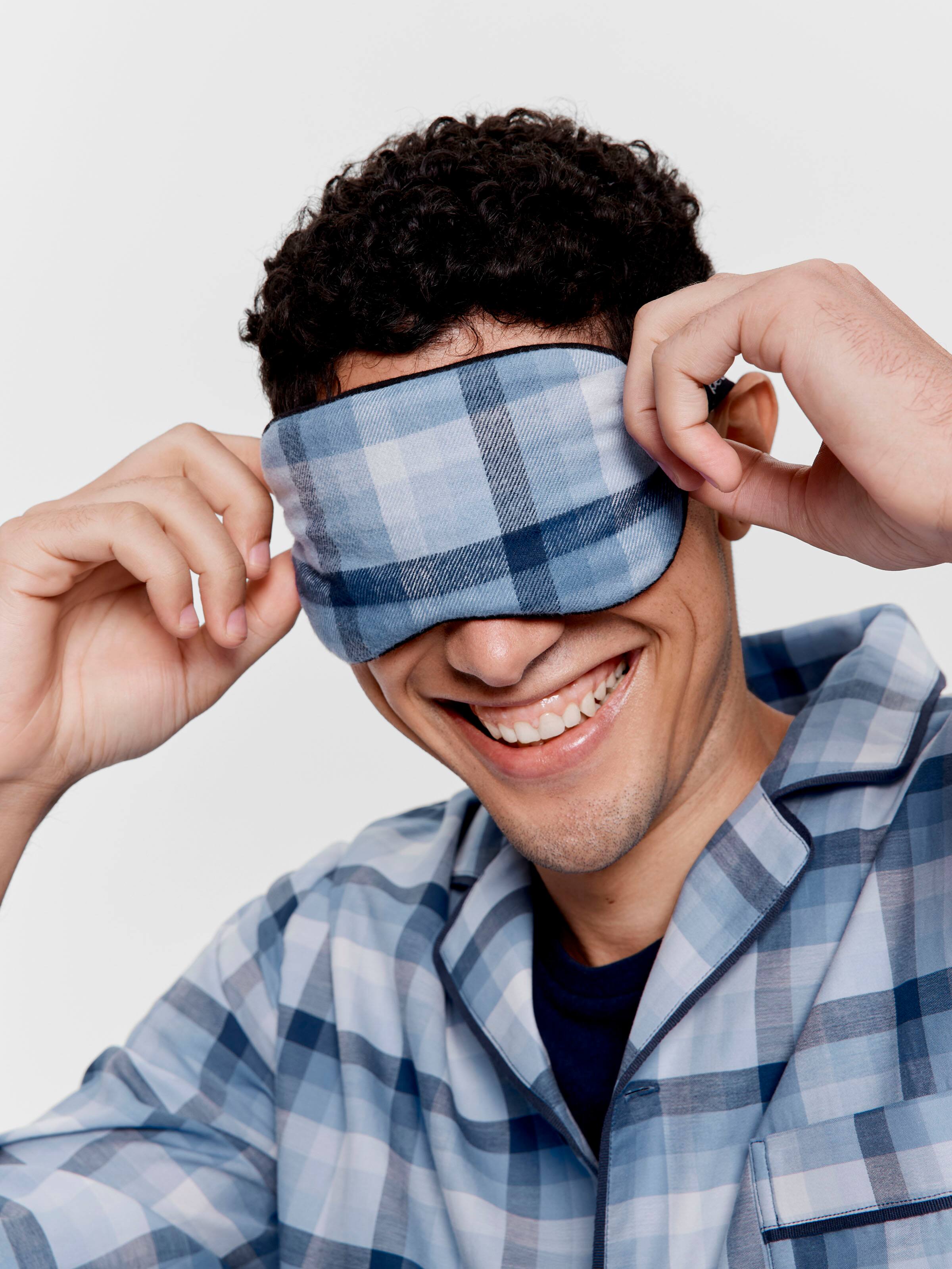 Men's Mini Check Eye Mask