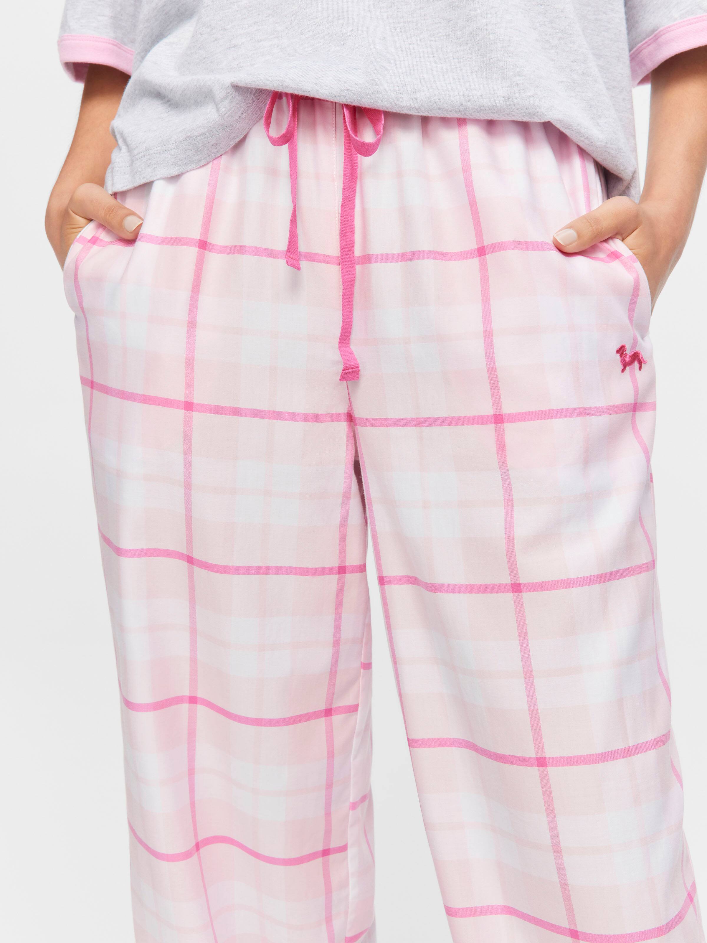 Pink Check Classic Pj Pant