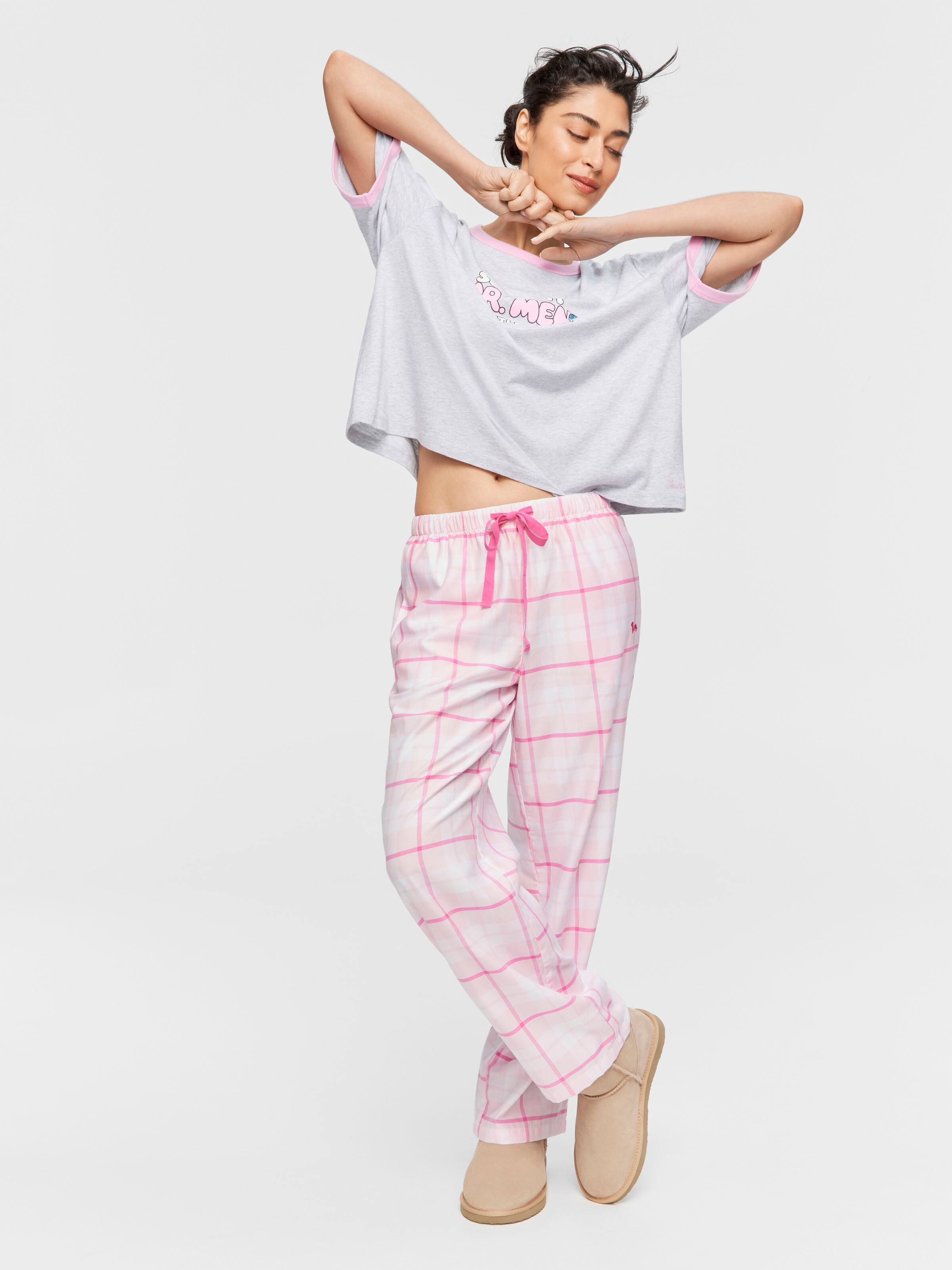 Pink Check Classic Pj Pant