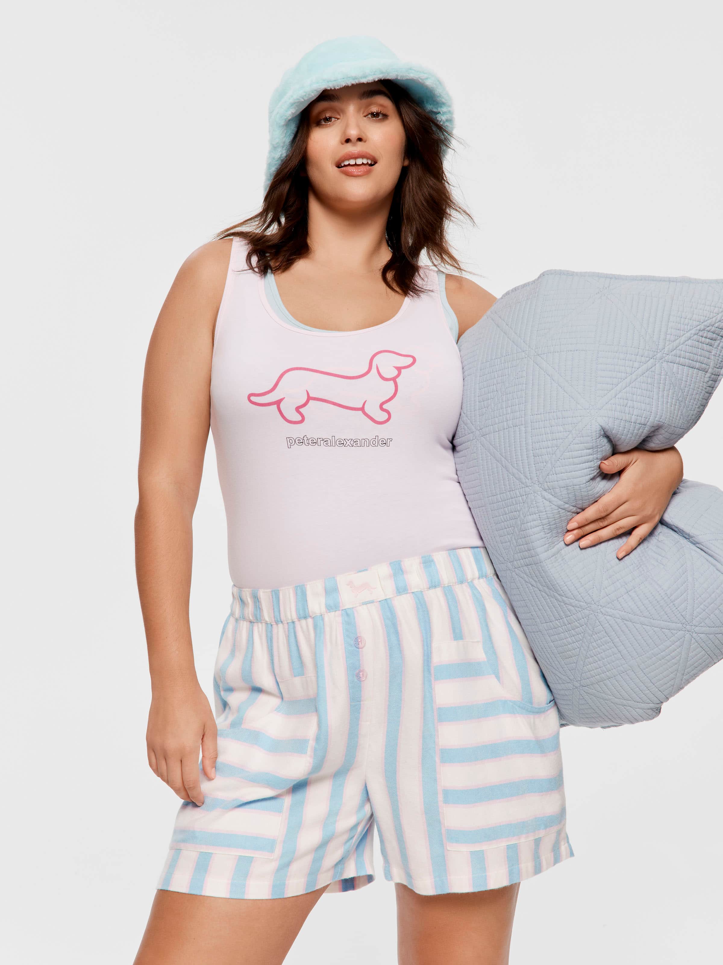 P.A. Plus Blue Stripe Boxer Short
