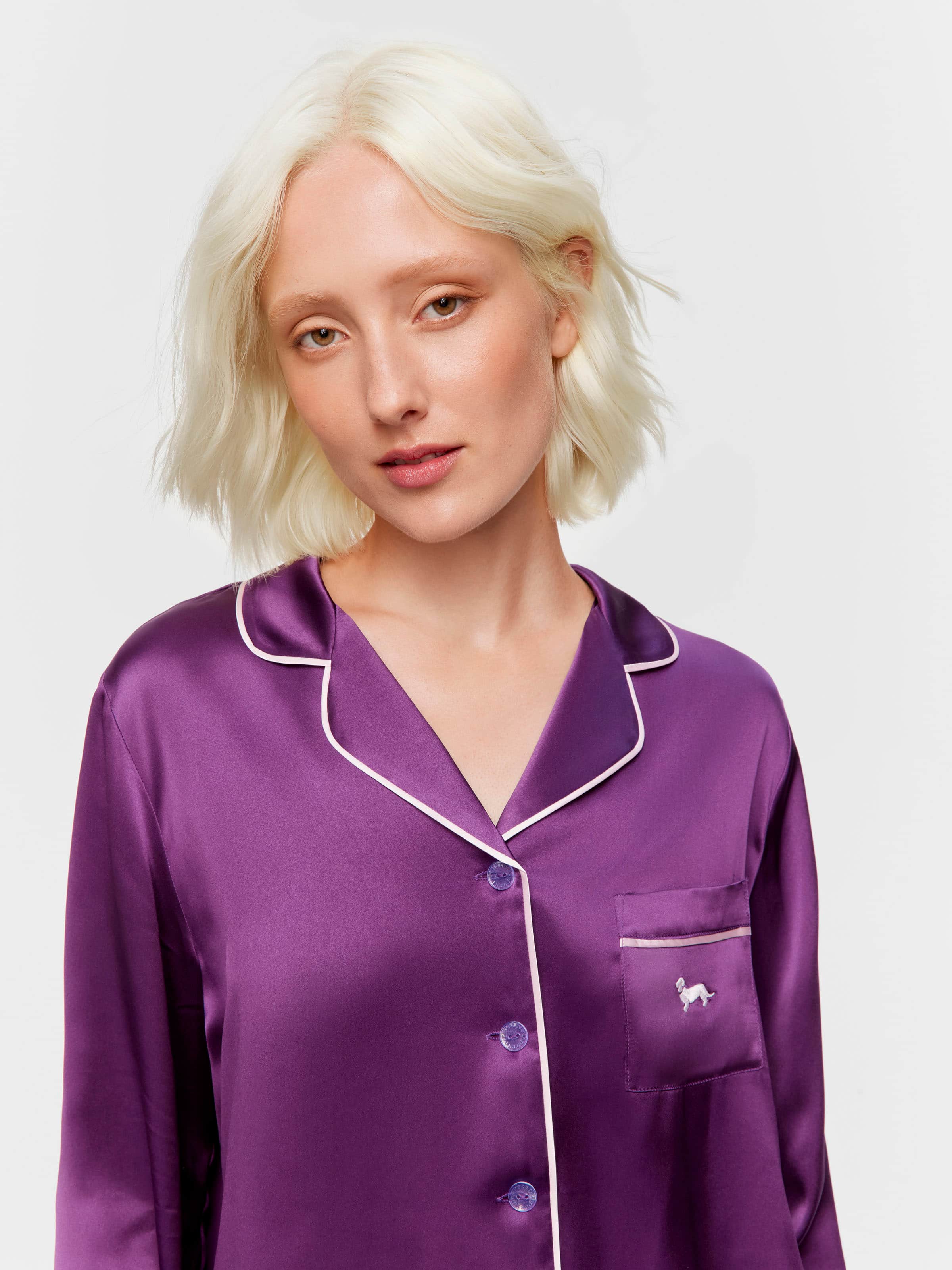 Image for Plum Mulberry Silk Long Pj Set from JustGroupNZ