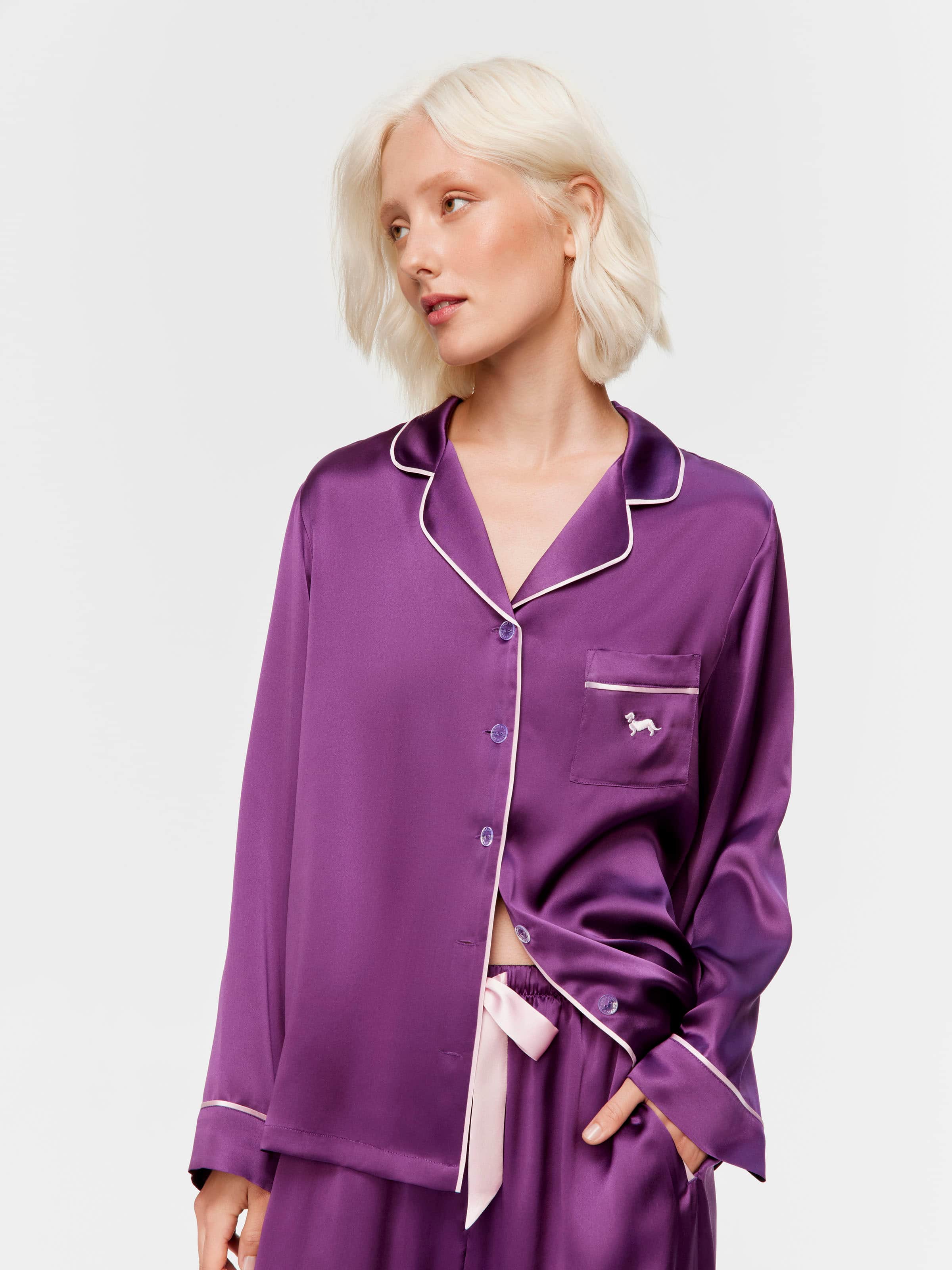 Image for Plum Mulberry Silk Long Pj Set from JustGroupNZ