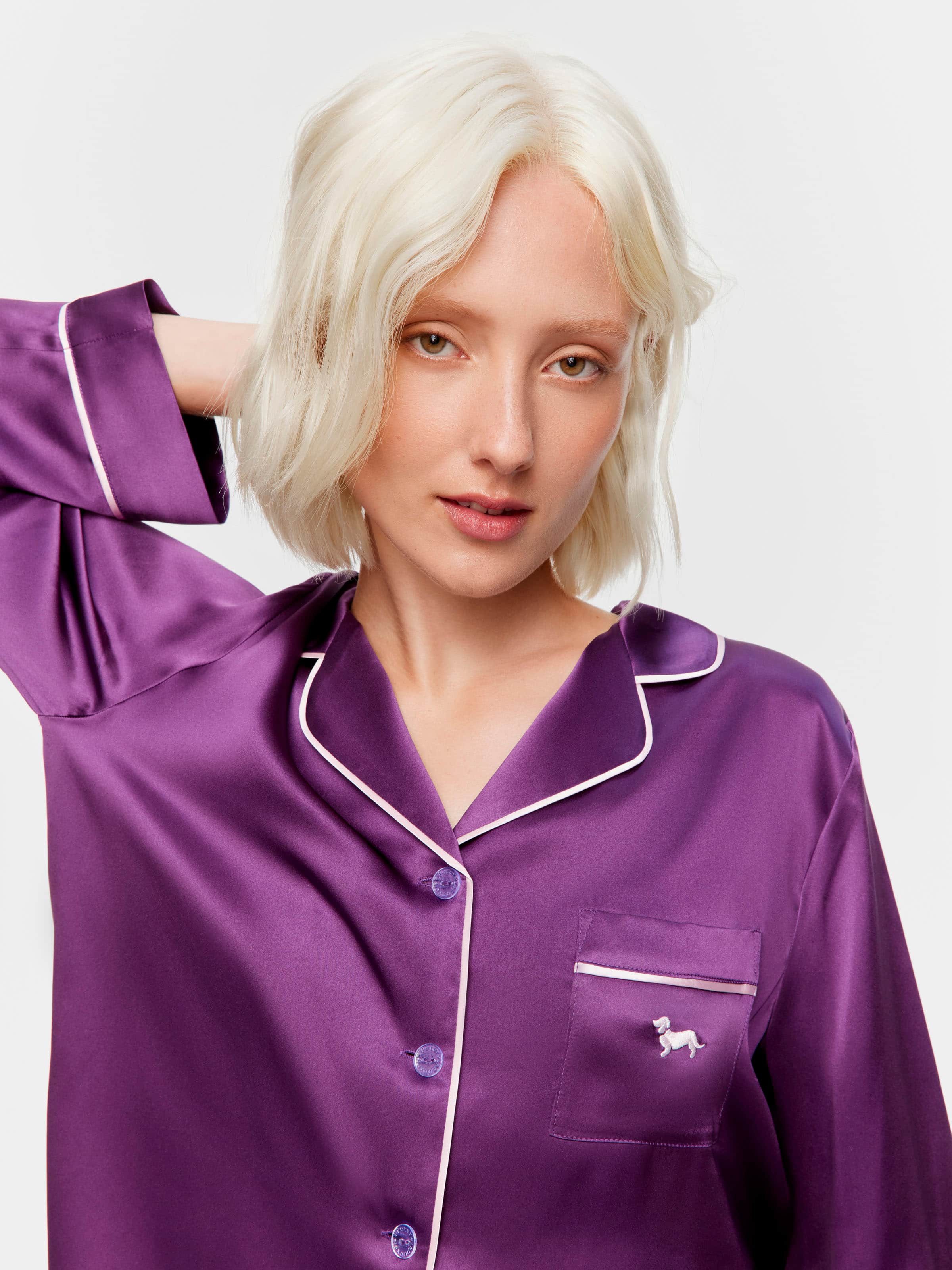 Image for Plum Mulberry Silk Long Pj Set from JustGroupNZ