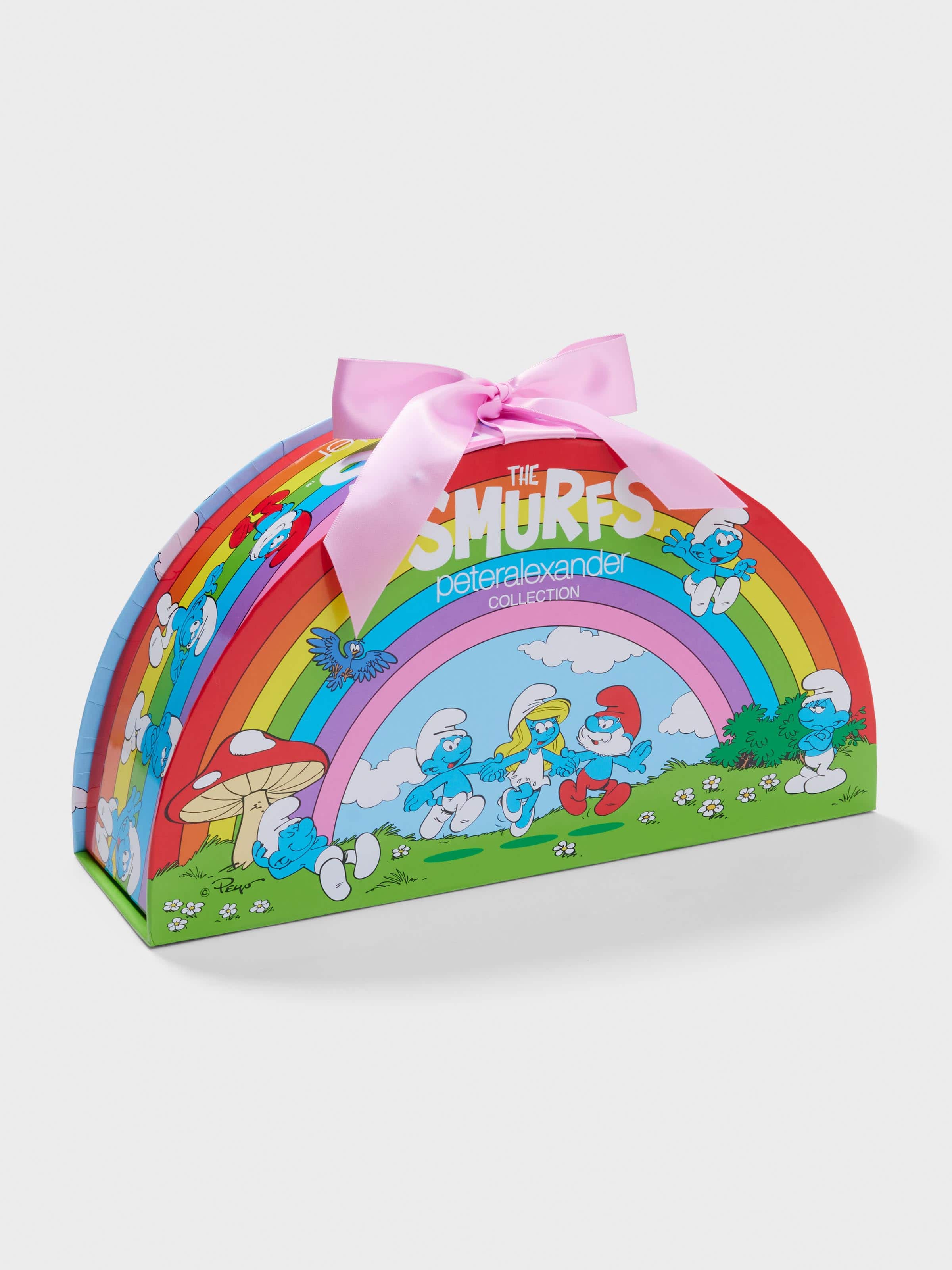 Image for P.A. Plus The Smurfs Rainbow Satin Shortie Pj Set from JustGroupNZ