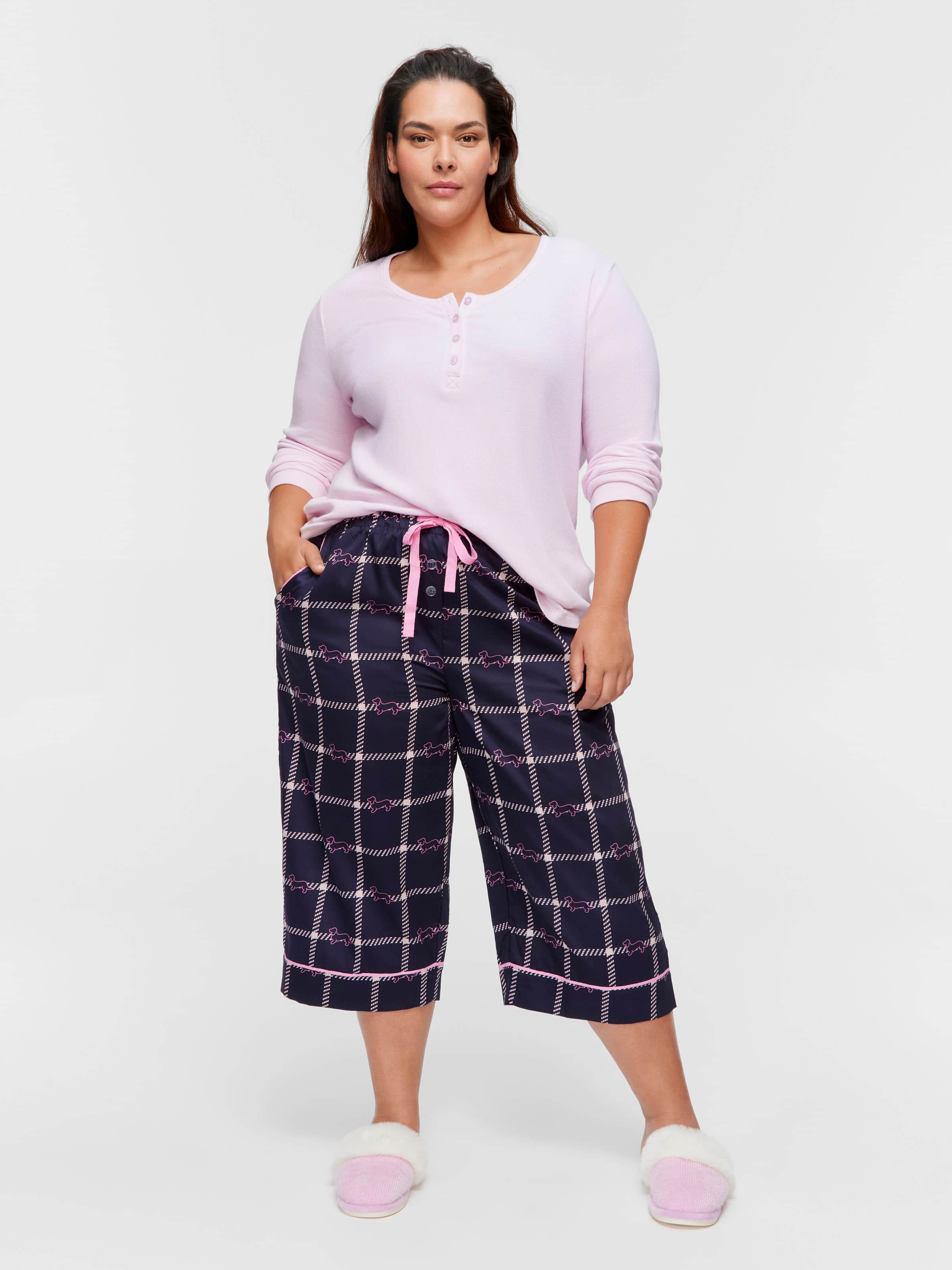 P.A. Plus Penny Windowpane 3/4 Pj Pant