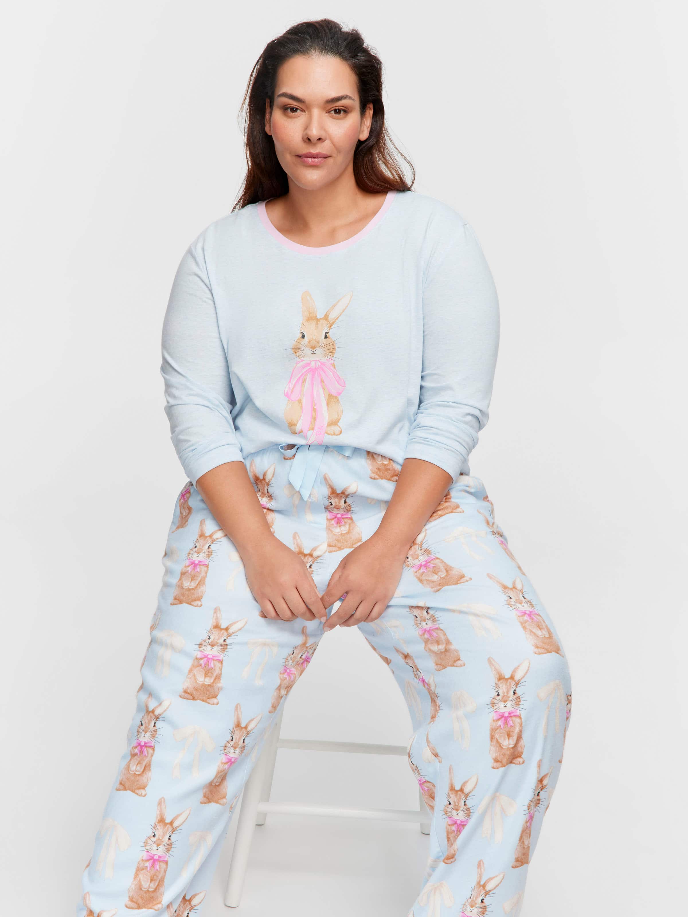 P.A. Plus Bow Bunny Bamboo Flannelette Classic Pj Pant