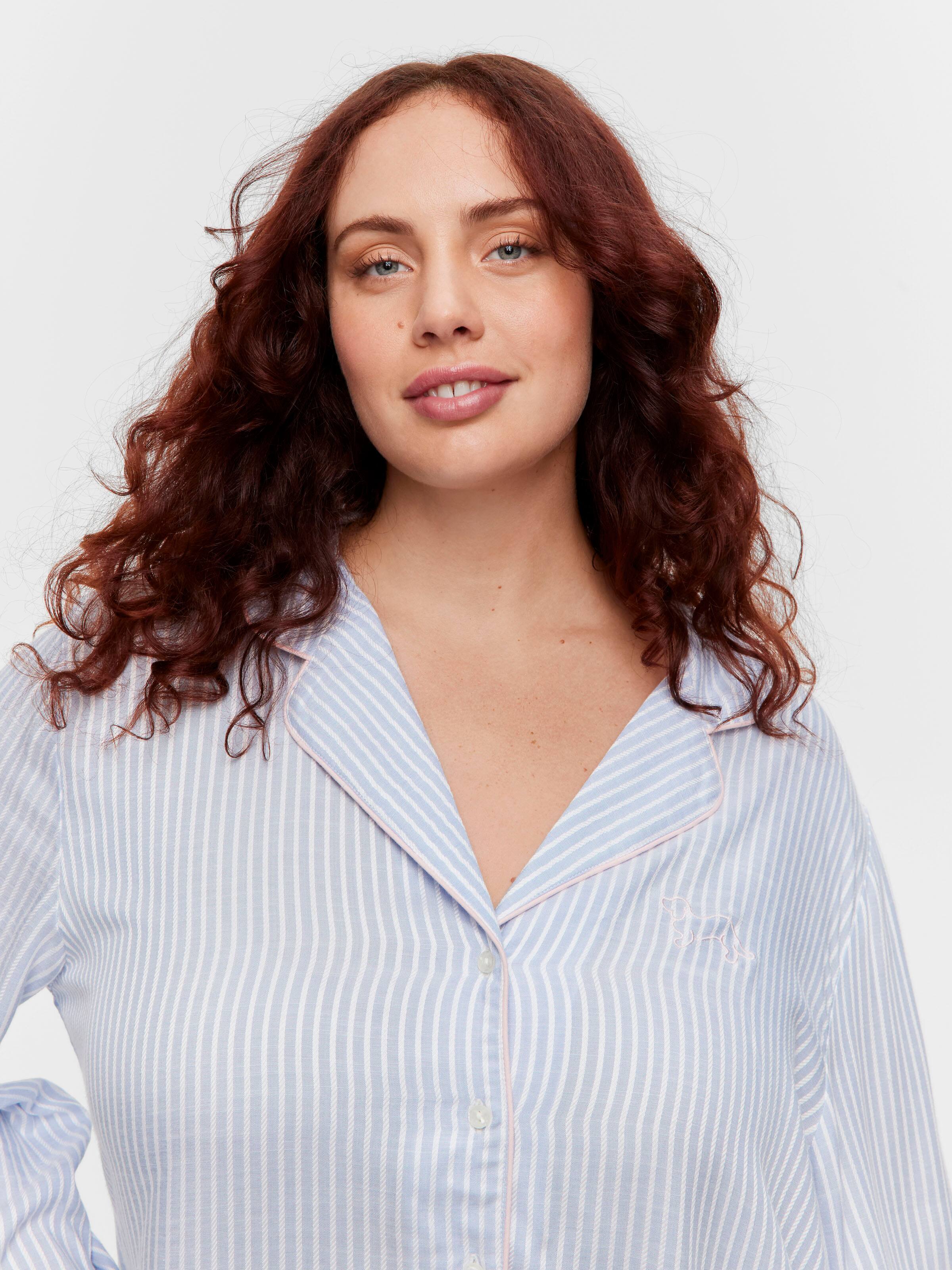 P.A. Plus Stripe Long Sleeve Nightshirt