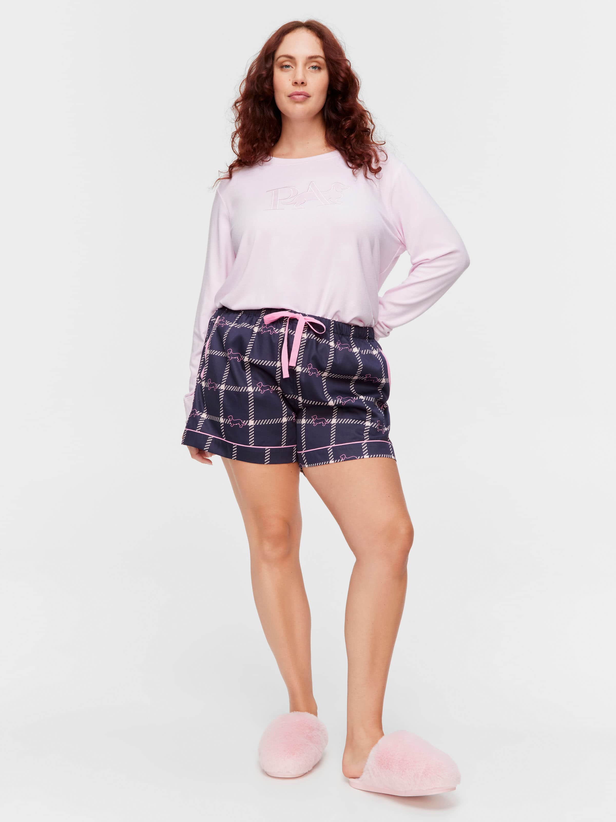 P.A. Plus Penny Windowpane Tuxedo Mini Short