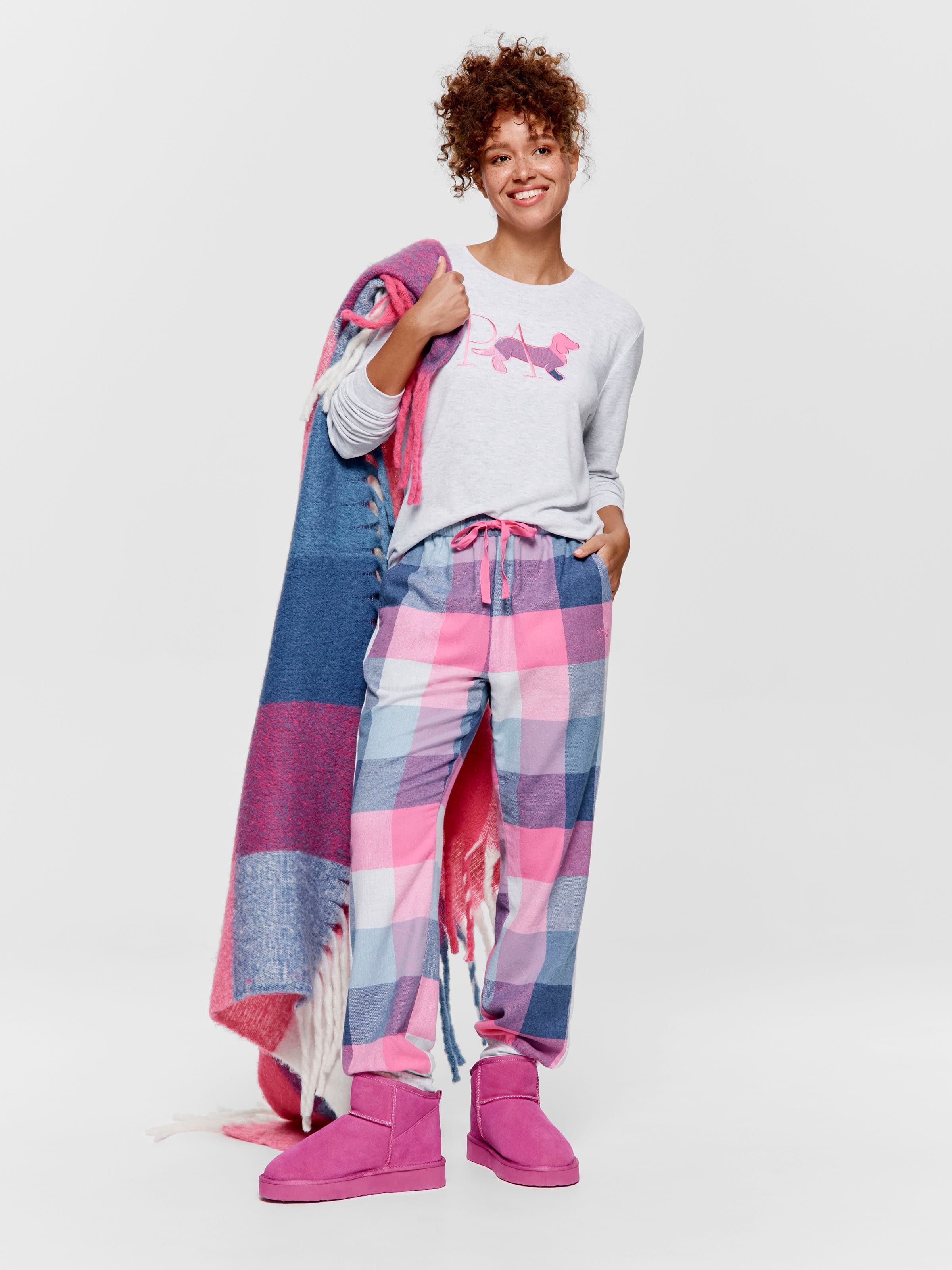 Buffalo Check Flannelette Cuff Pj Pant