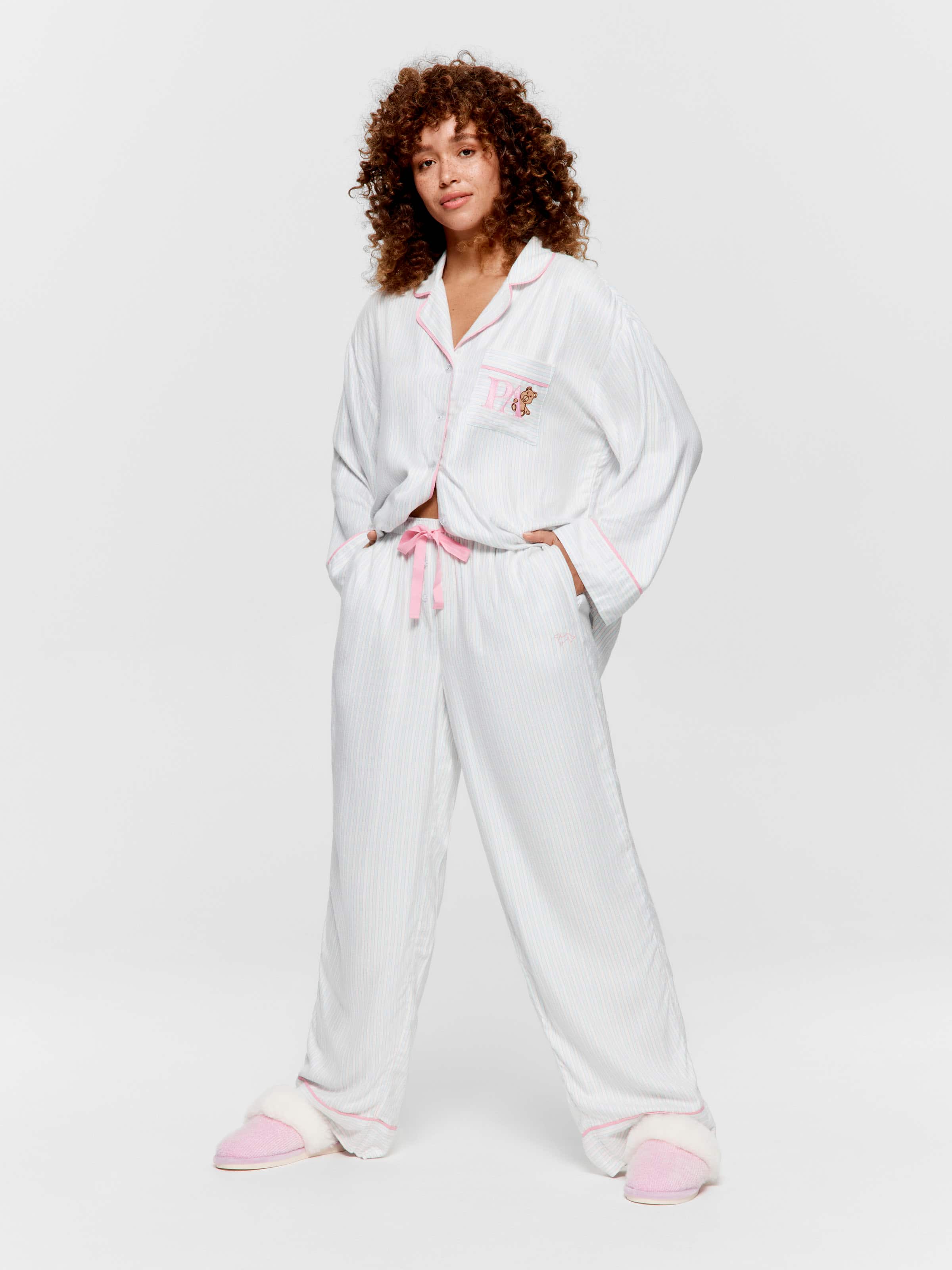 Mint Candy Stripe Viscose Flannelette Classic Pj Pant