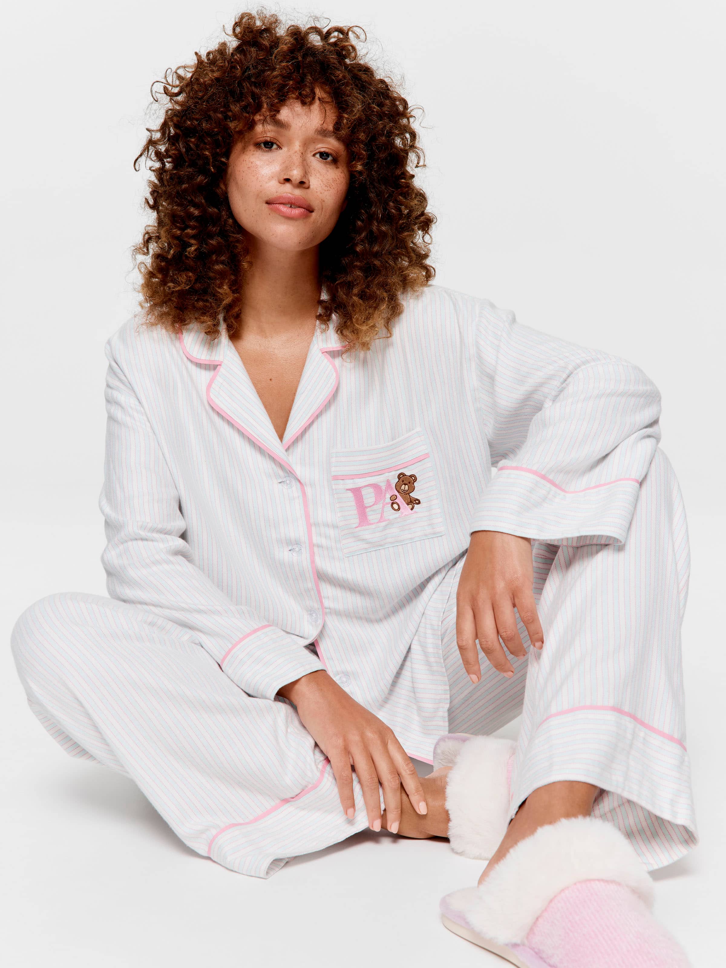 Mint Candy Stripe Viscose Flannelette Classic Pj Pant