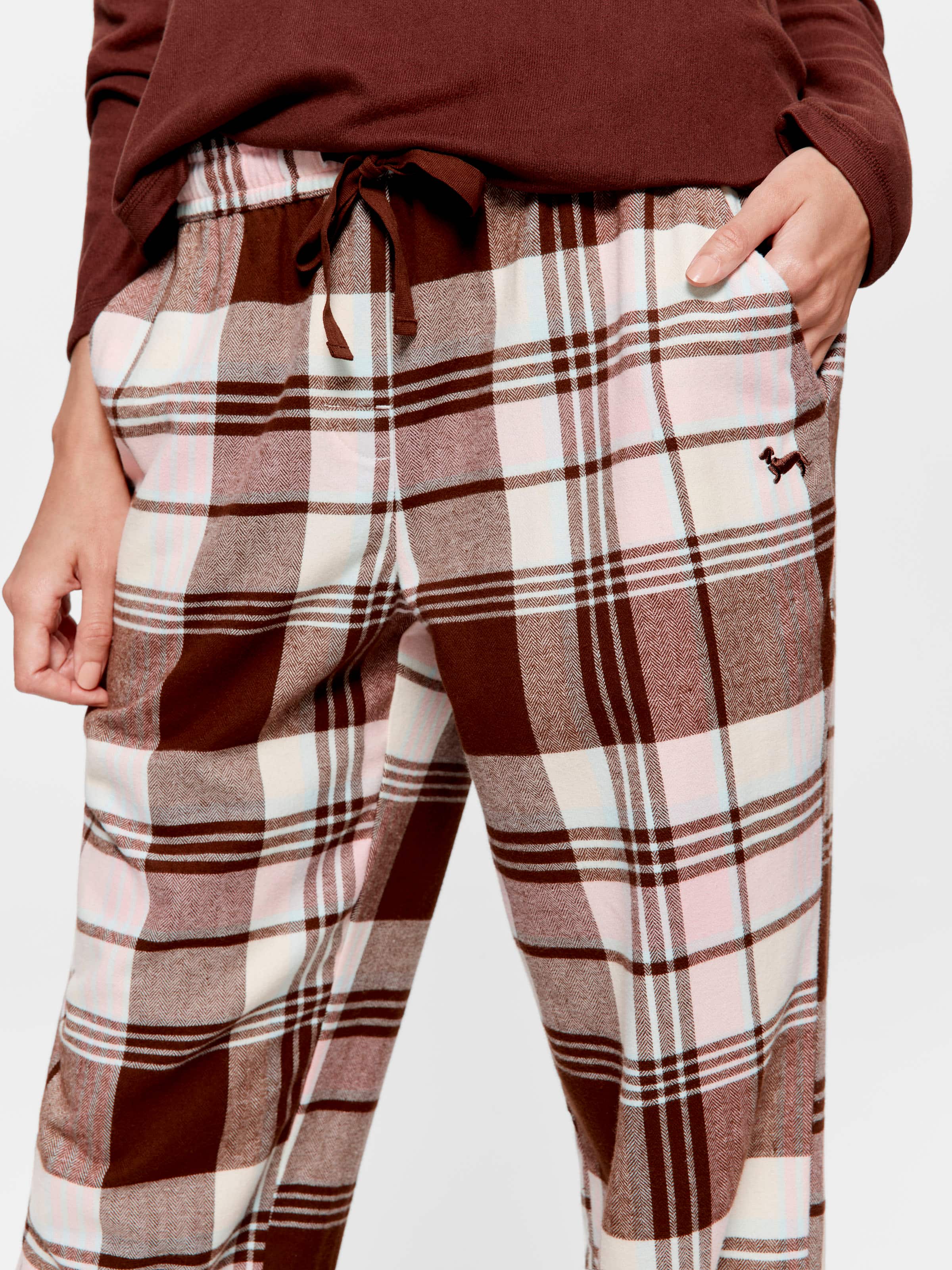 Choc Mint Flannelette Tapered Pj Pant