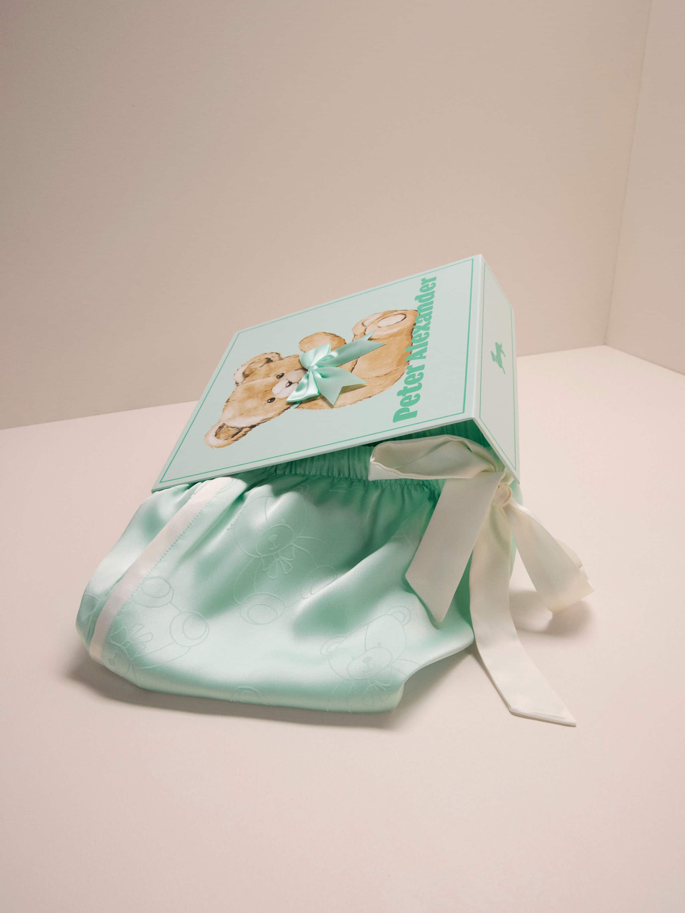 Image for Mint Teddy Bears Chic Satin Shortie Pj Set from JustGroupNZ