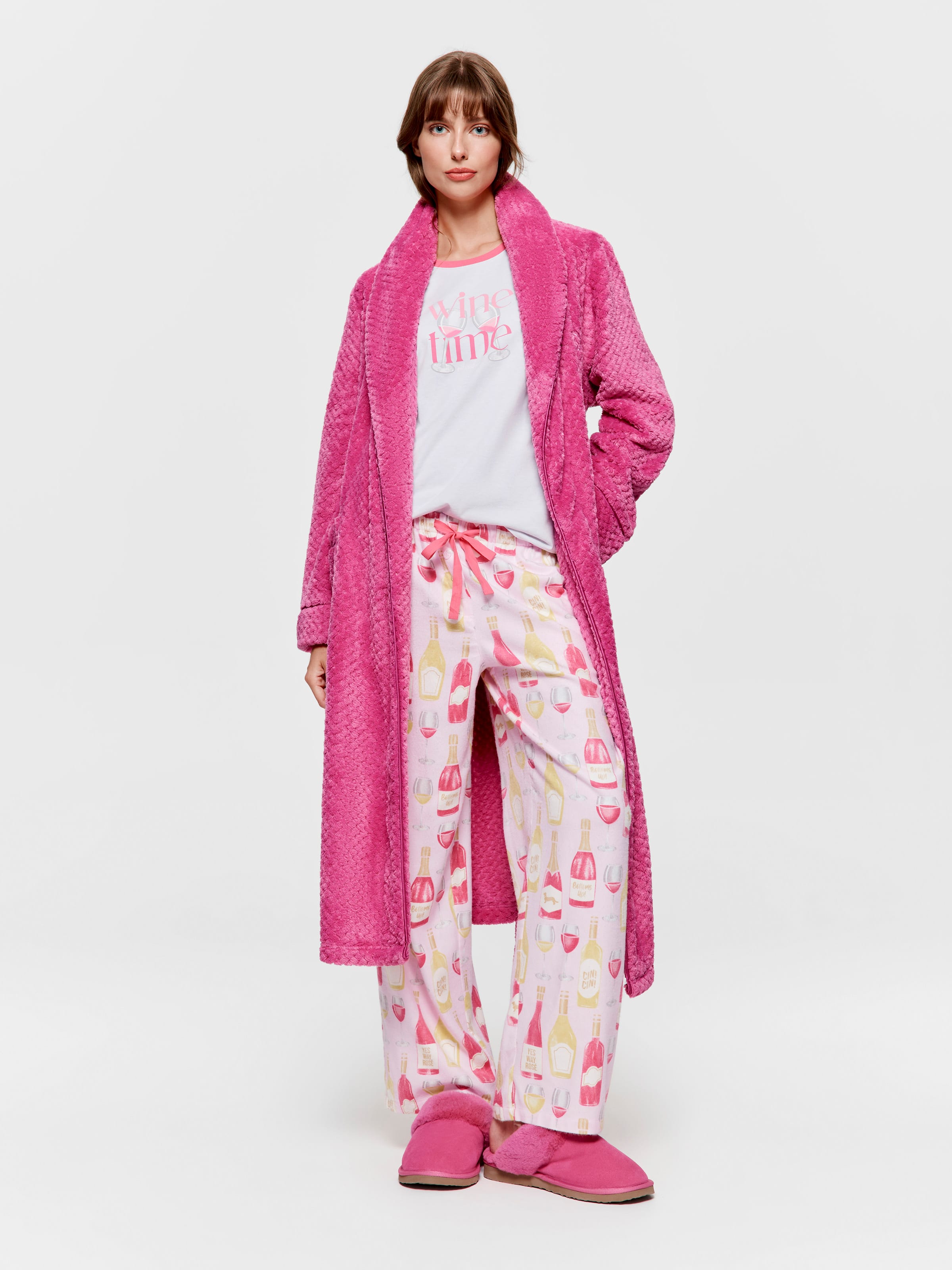 Wine Bamboo Flannelette Classic Pj Pant
