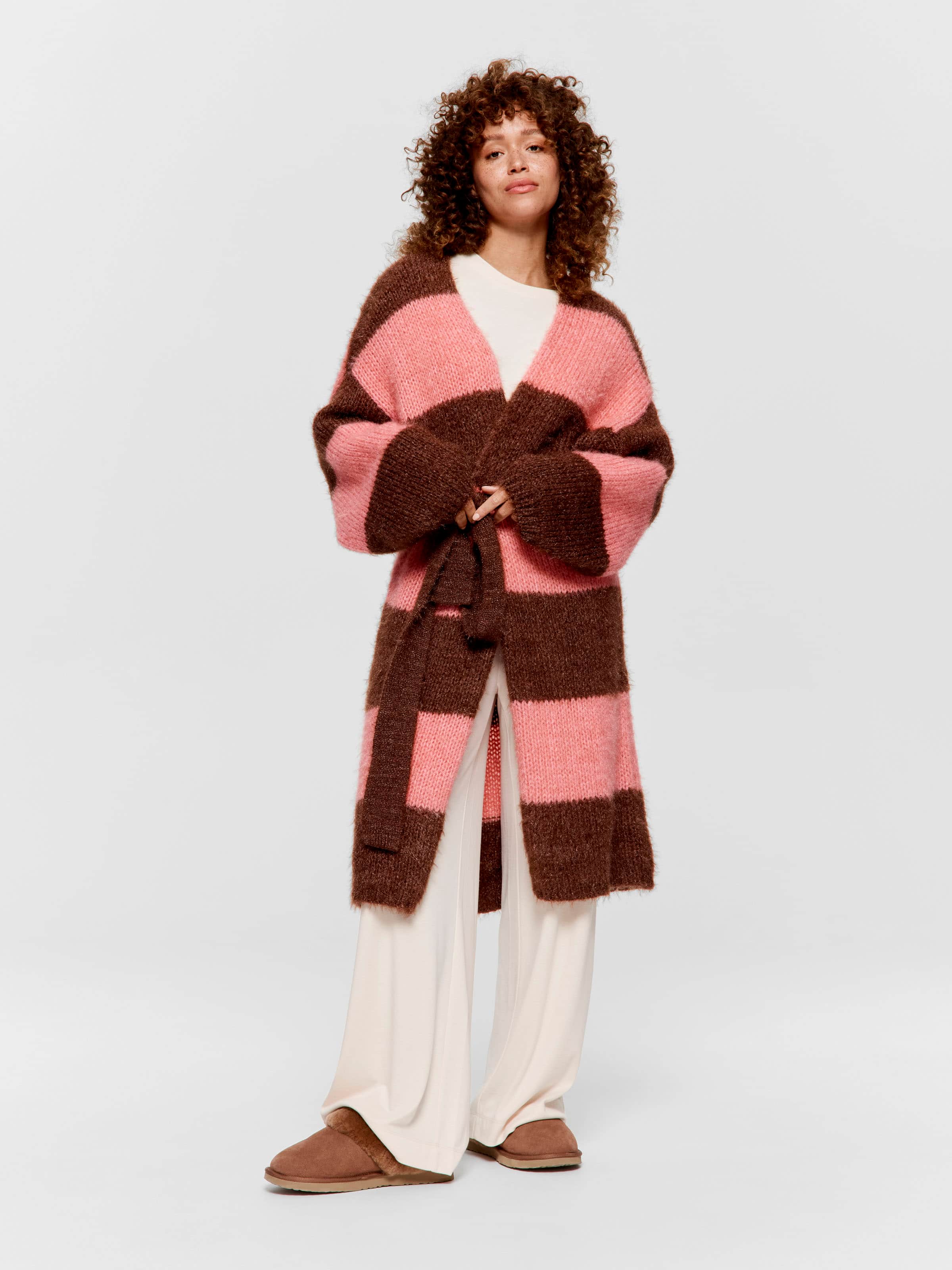 Chunky Stripe Knit Gown