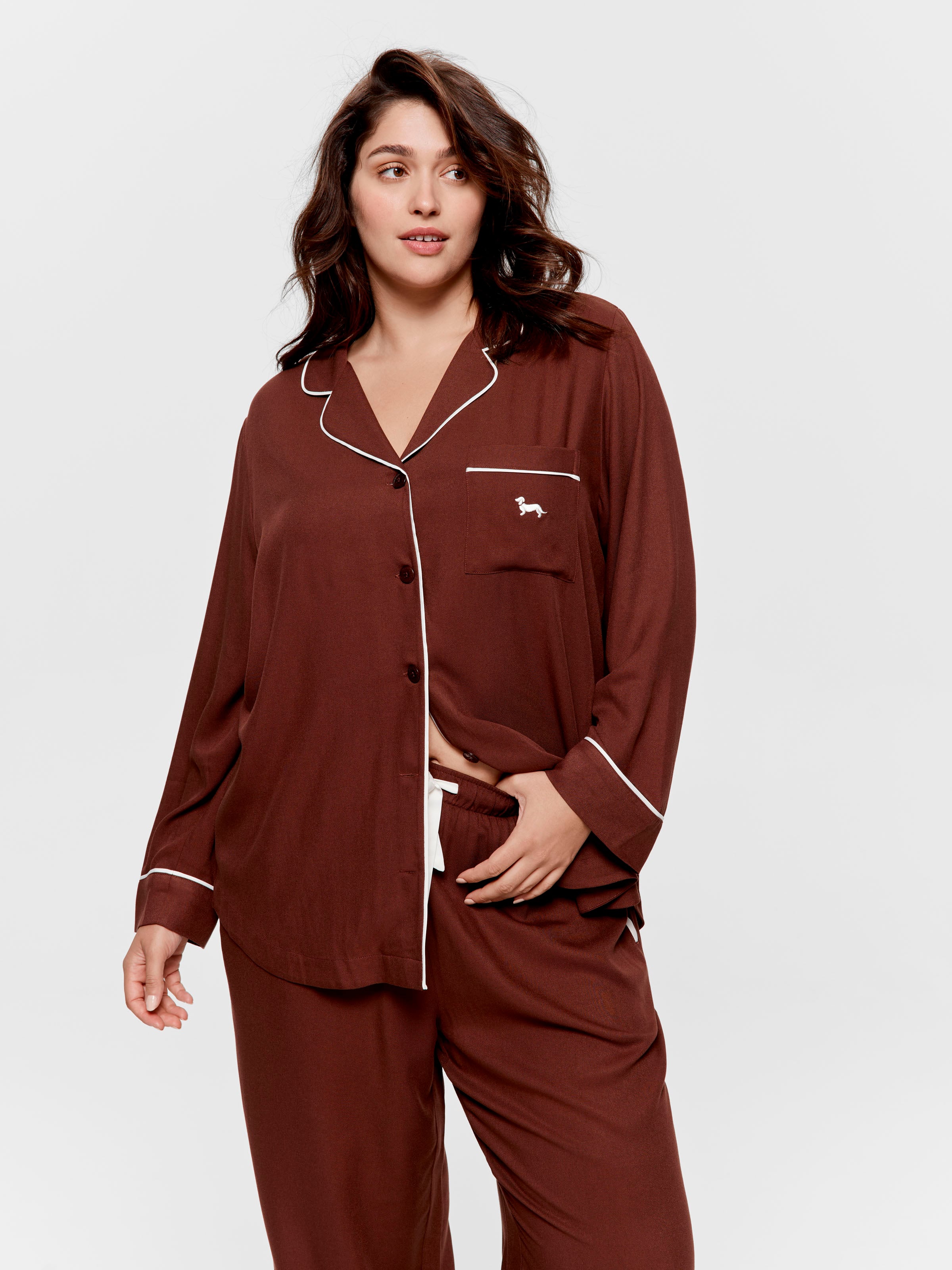 Image for P.A. Plus Chocolate Long Sleeve Pj Set from JustGroupNZ