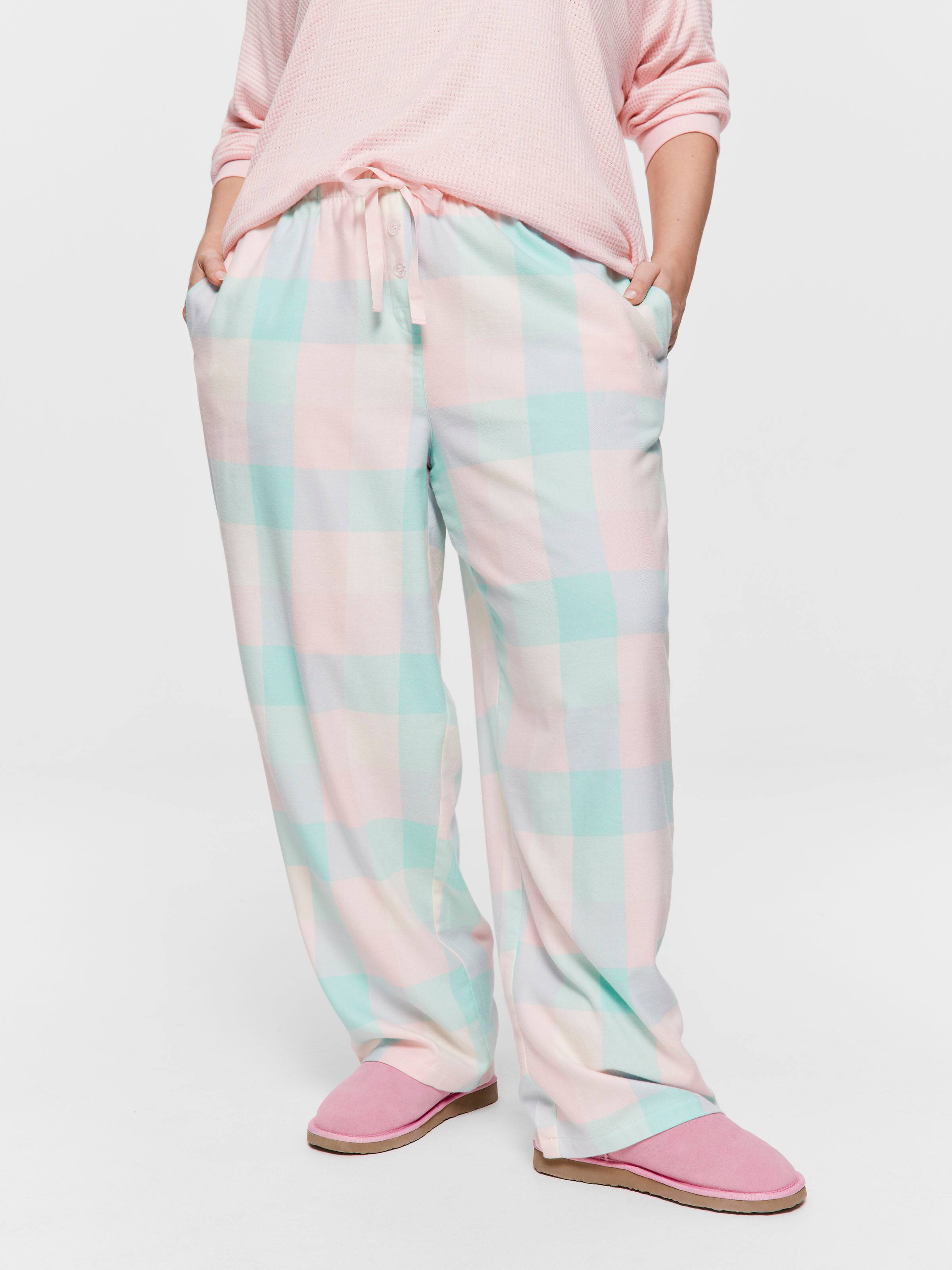 P.A. Plus Pink Buffalo Check Flannelette Classic Pj Pant