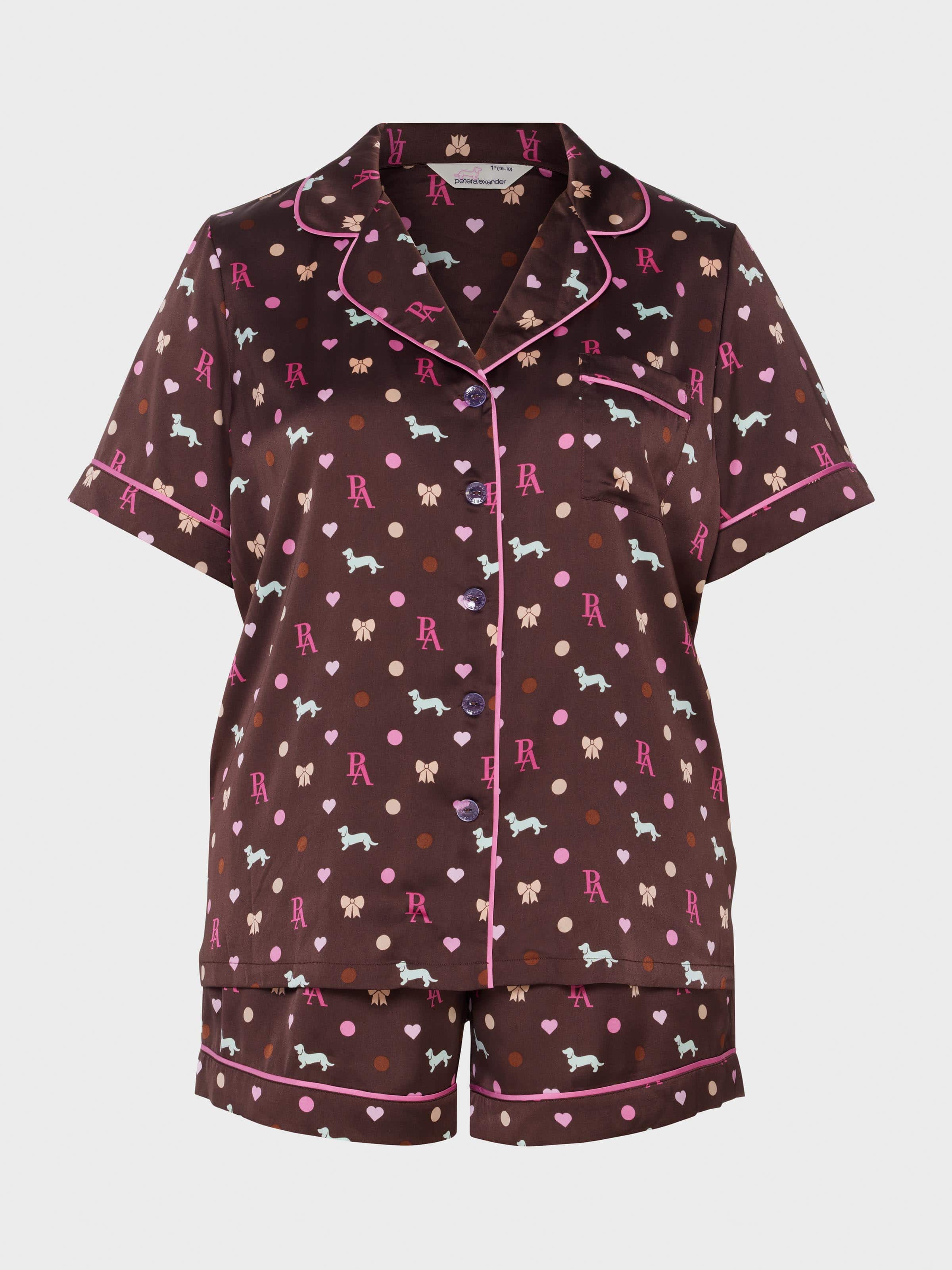 Image for P.A. Plus Penny Bow Chic Satin Shortie Pj Set from JustGroupNZ